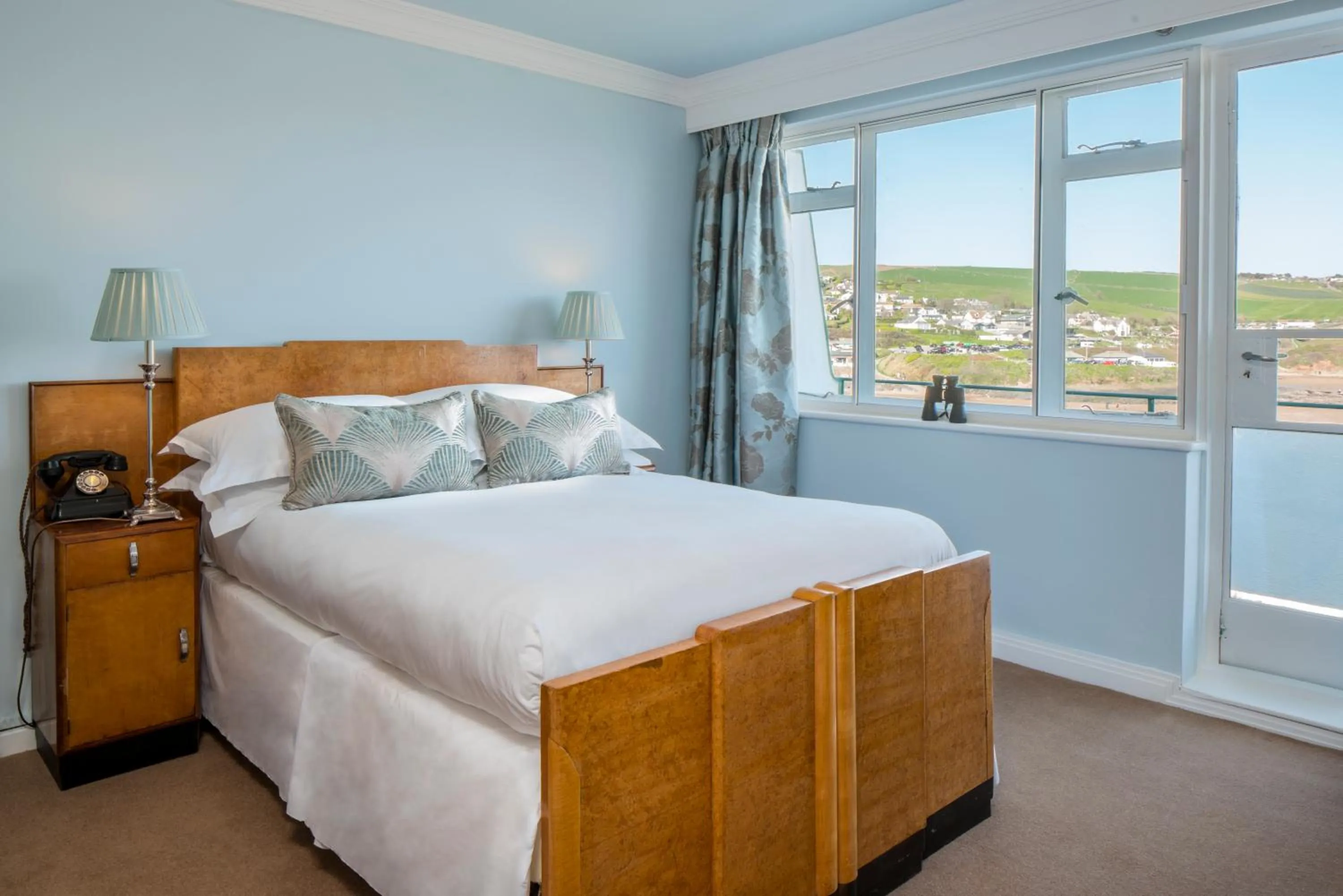Bed in Burgh Island Hotel