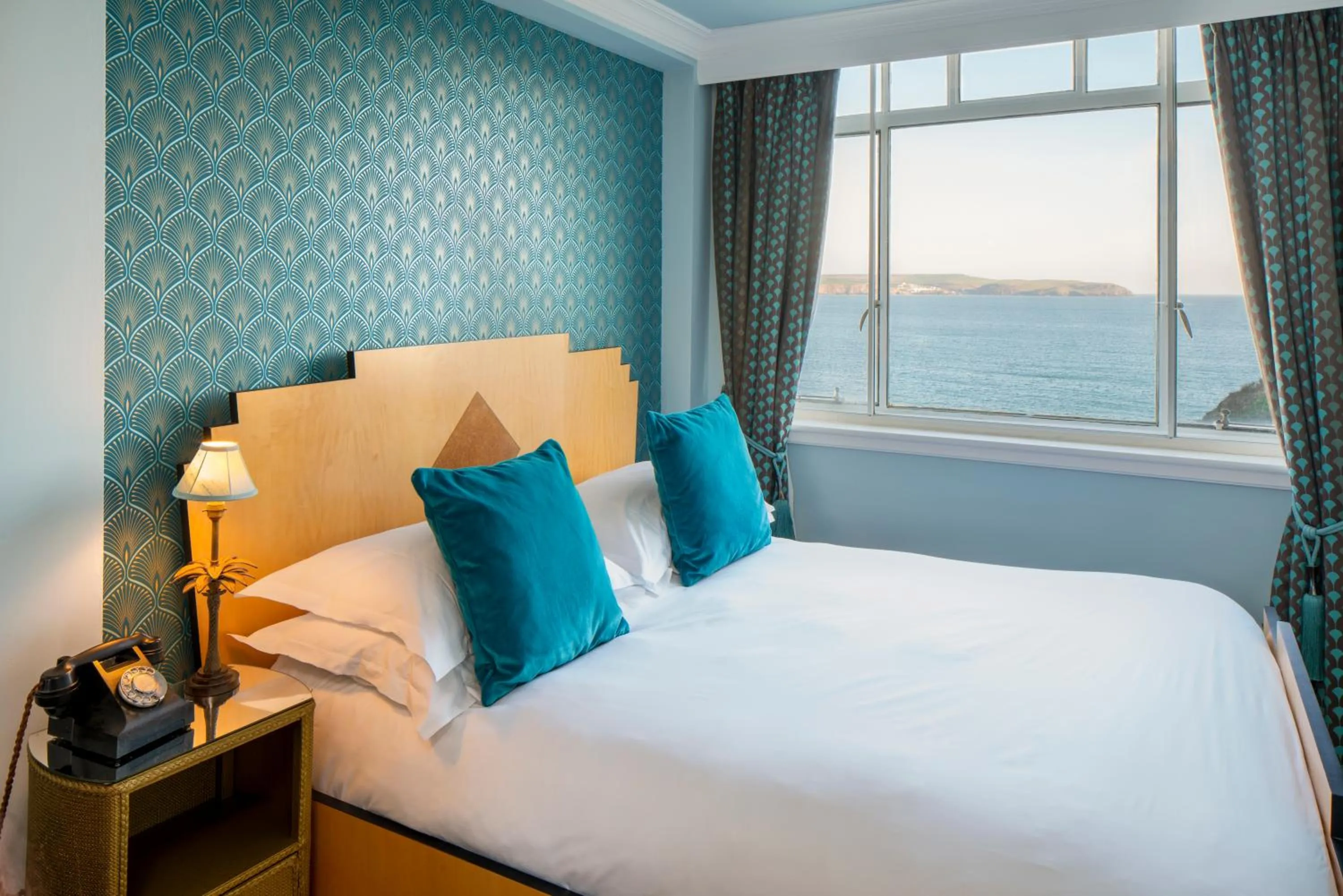 Bed in Burgh Island Hotel