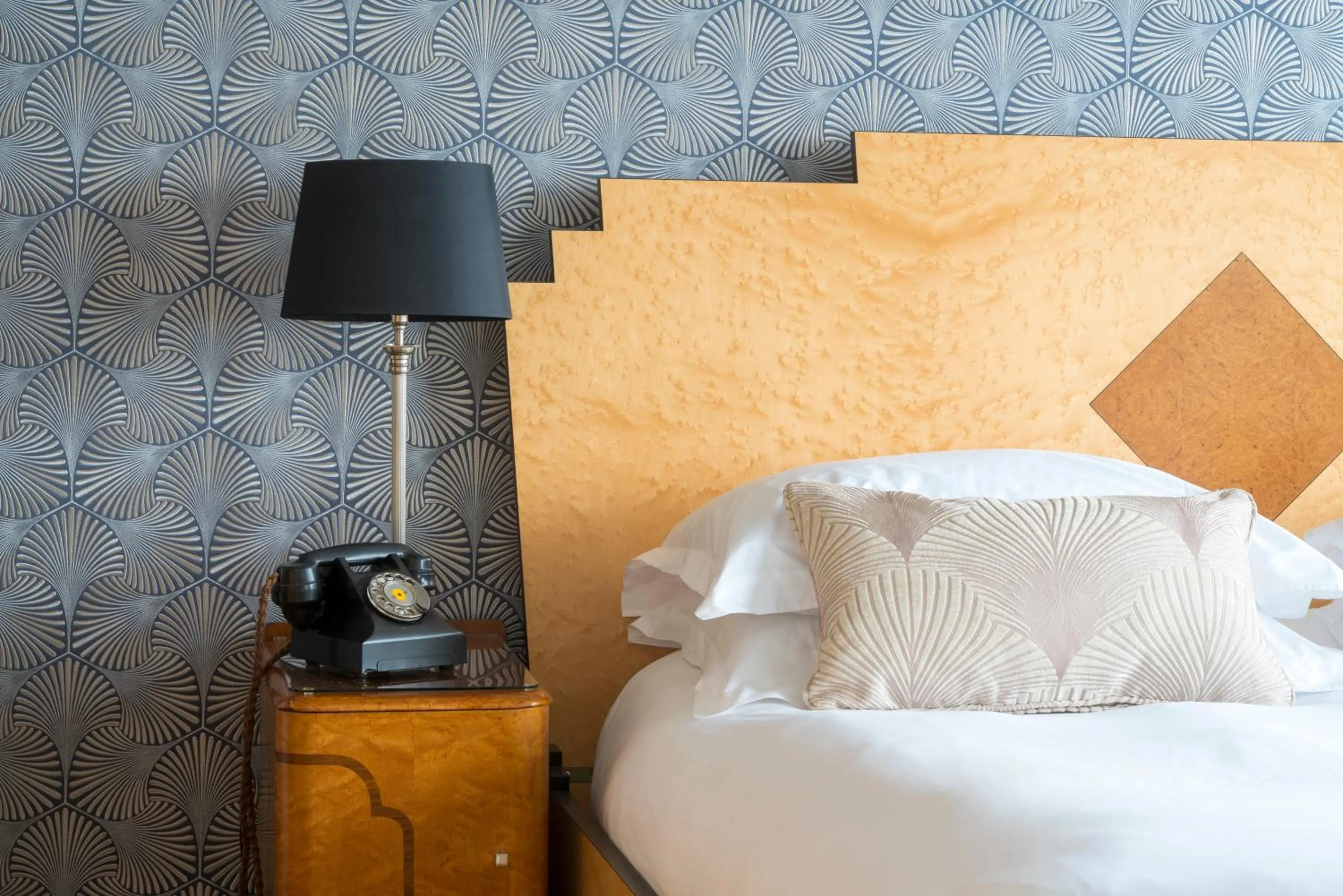 Bed in Burgh Island Hotel