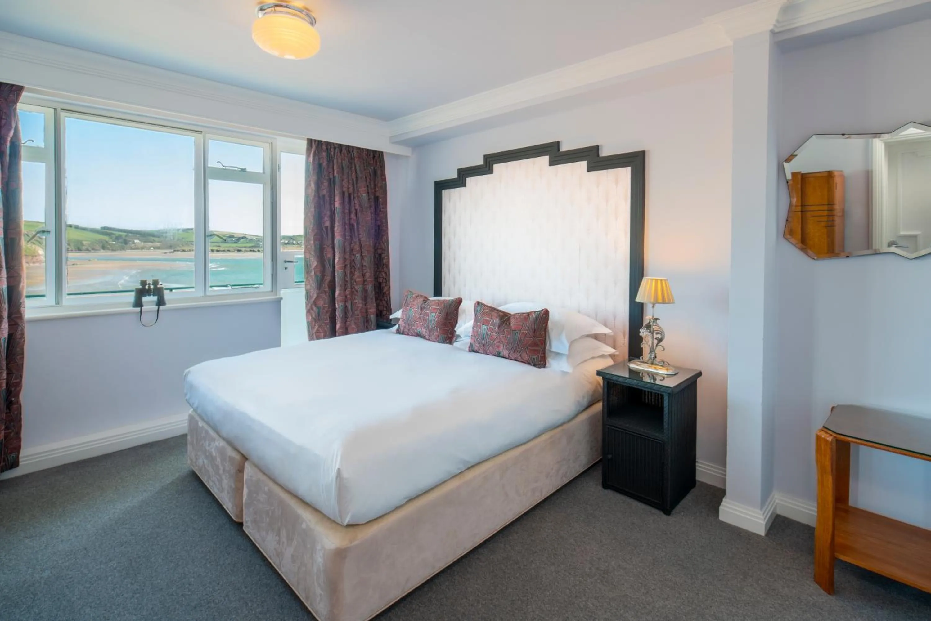 Bed in Burgh Island Hotel