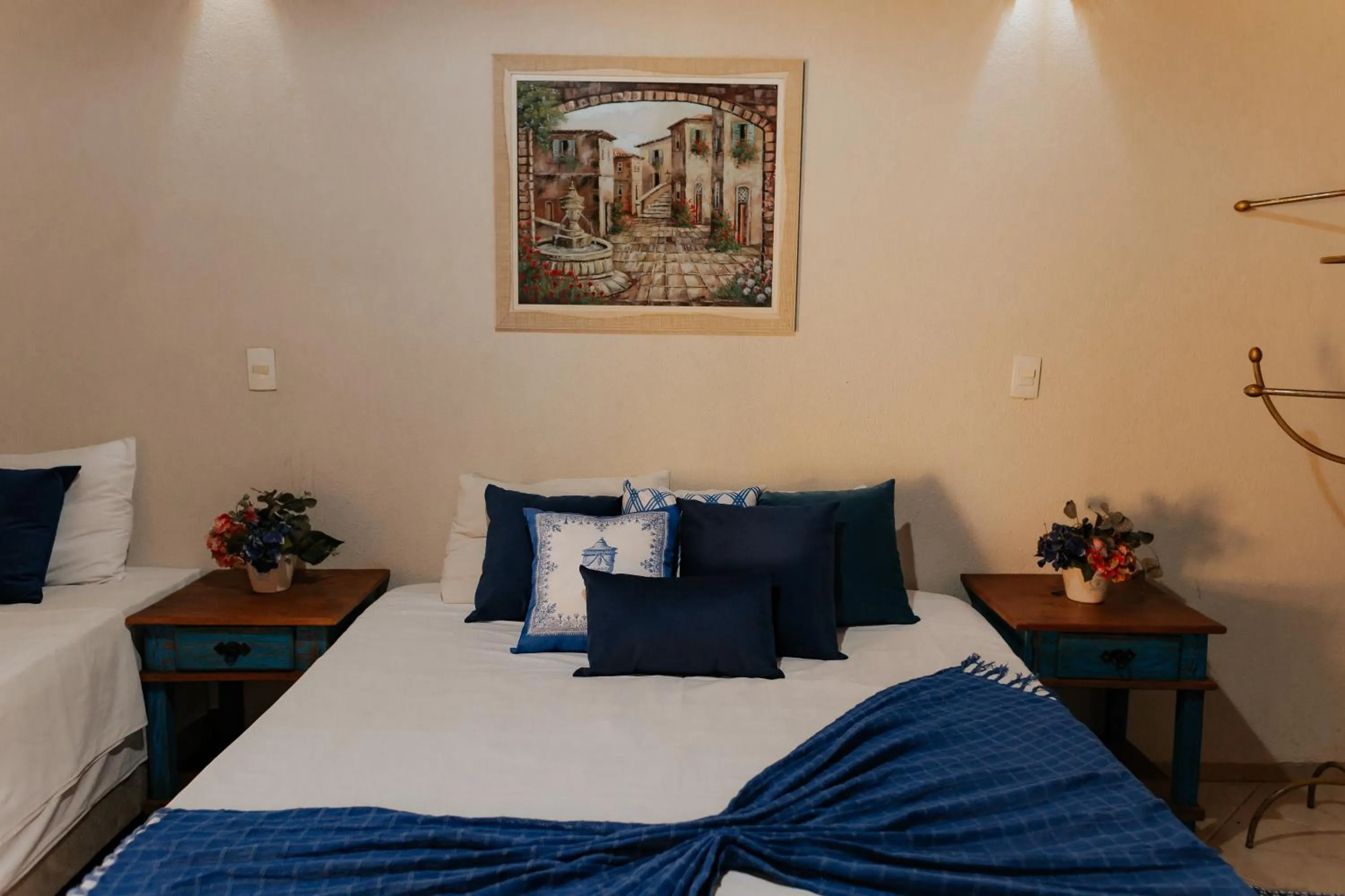 Bed in Hotel Pousada Chalé das Flores