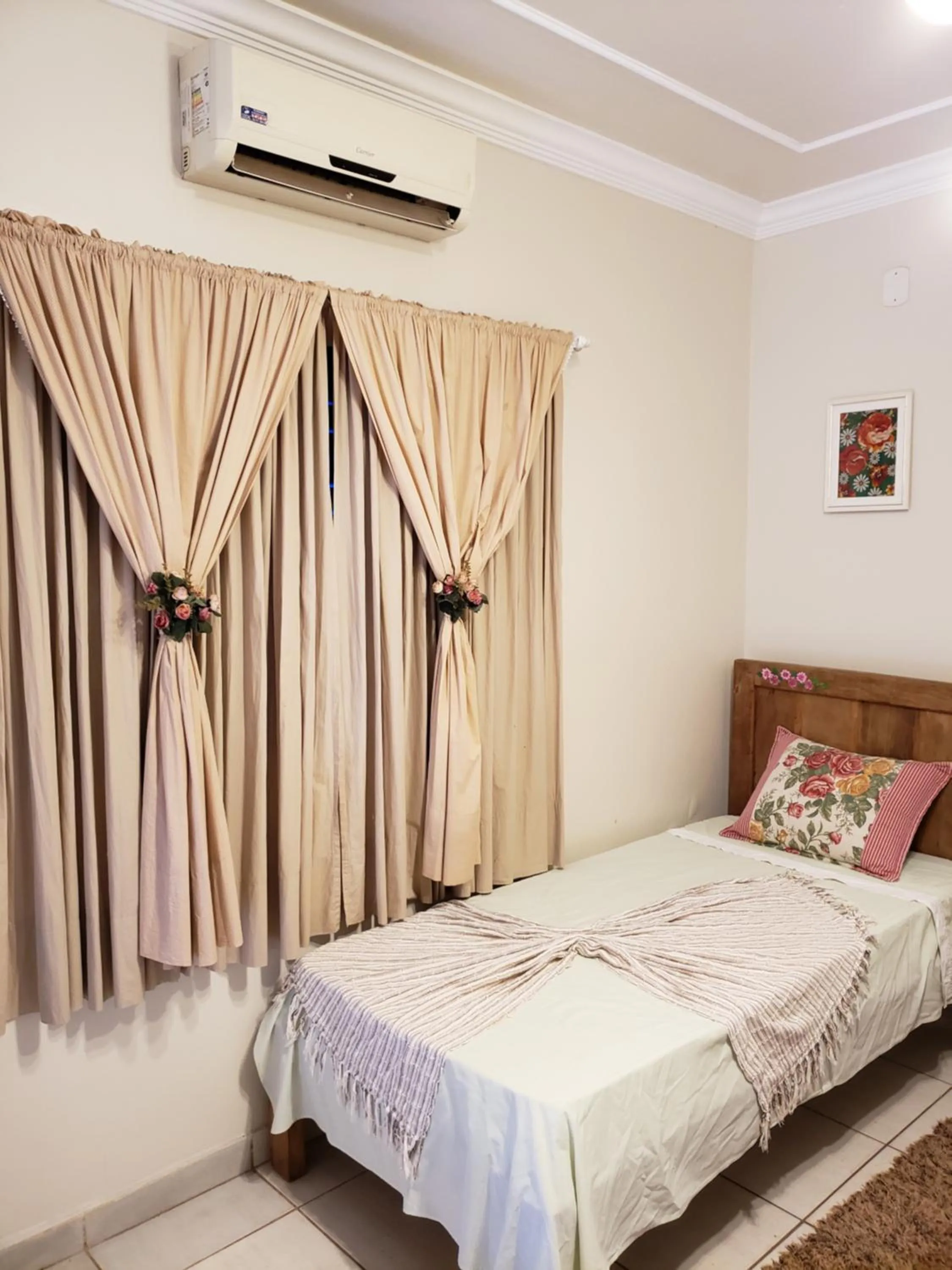 Bed in Hotel Pousada Chalé das Flores