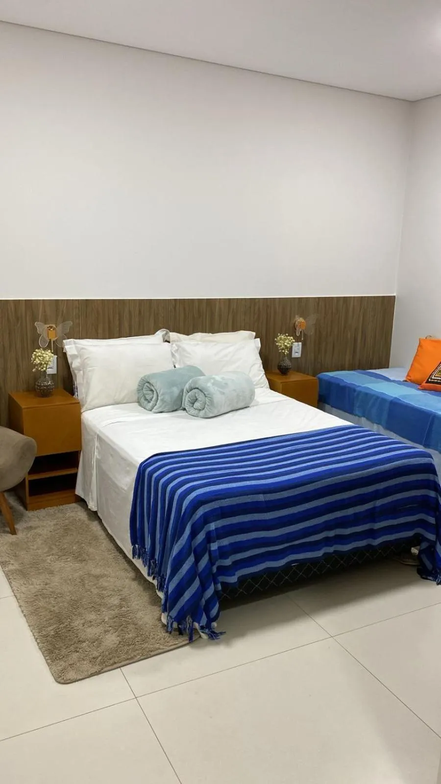 Bed in Hotel Pousada Chalé das Flores