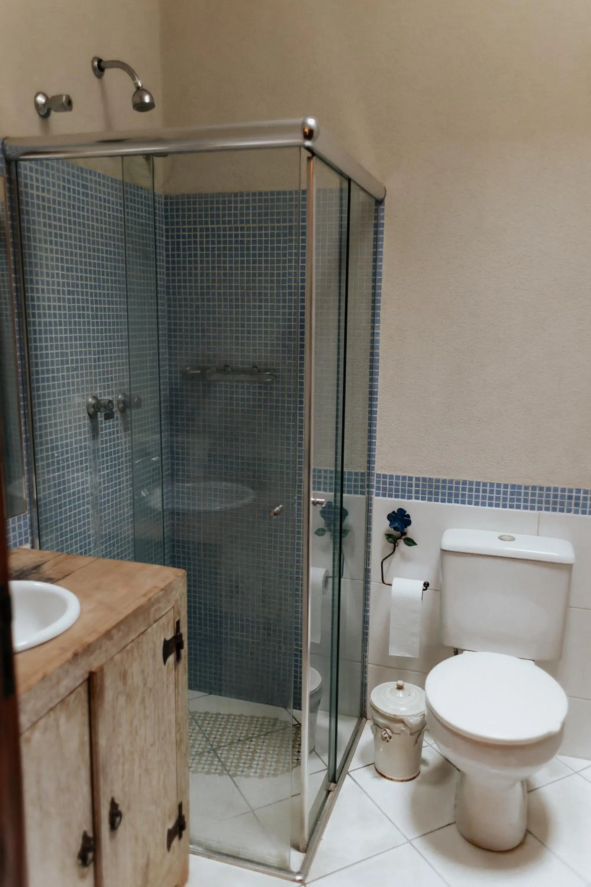 Shower in Hotel Pousada Chalé das Flores
