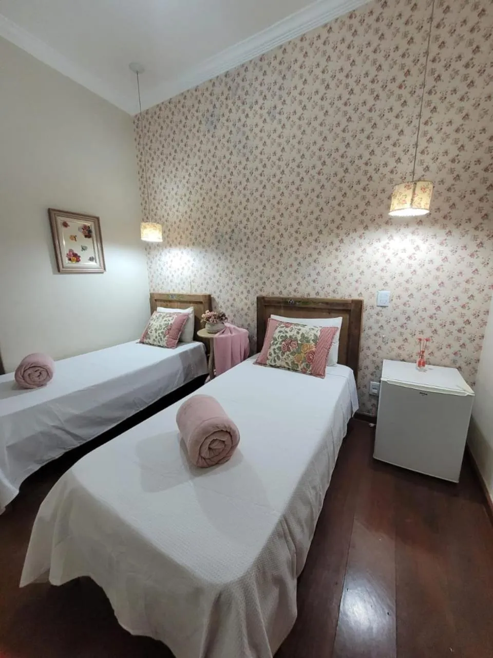 Bed in Hotel Pousada Chalé das Flores