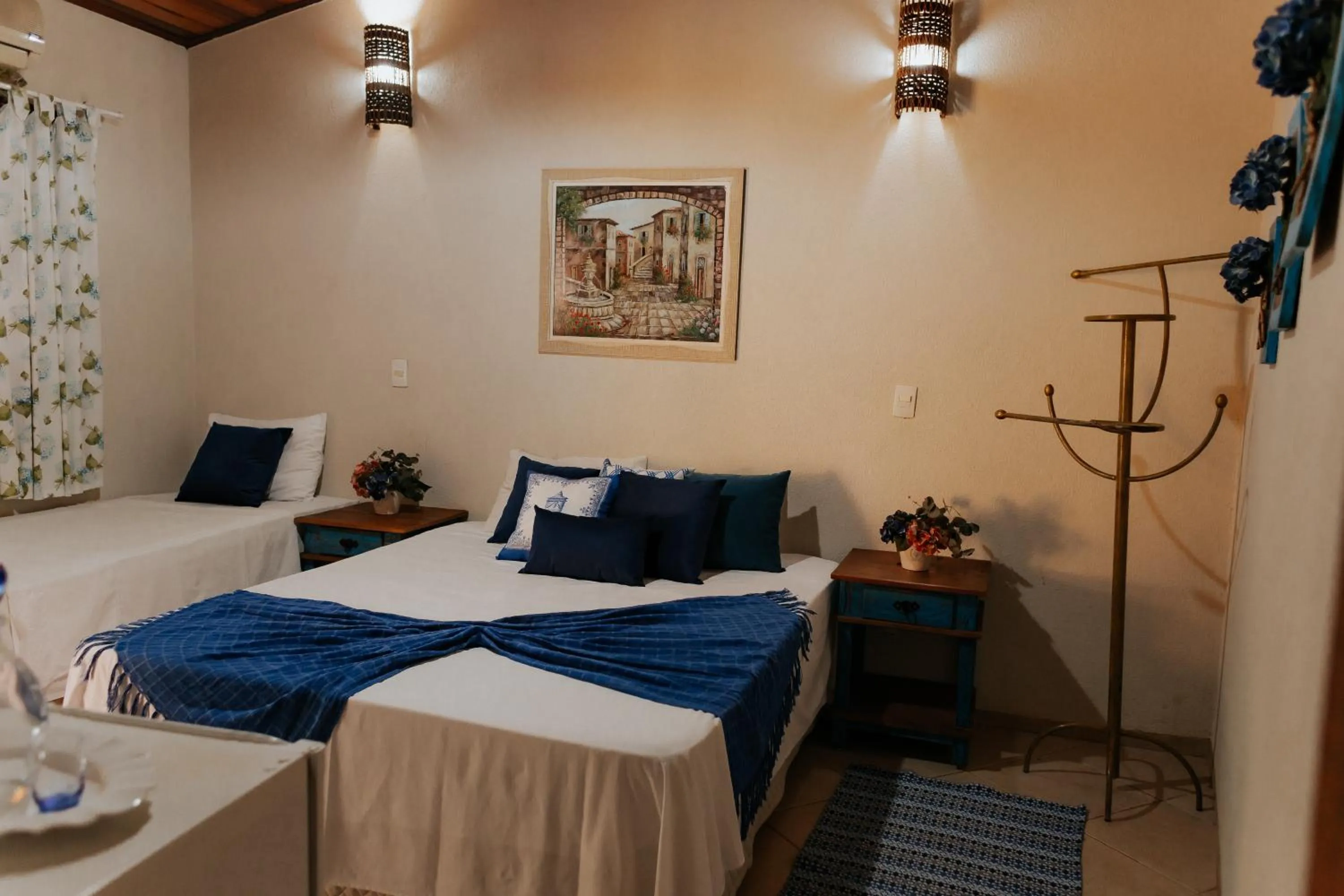 Bed in Hotel Pousada Chalé das Flores