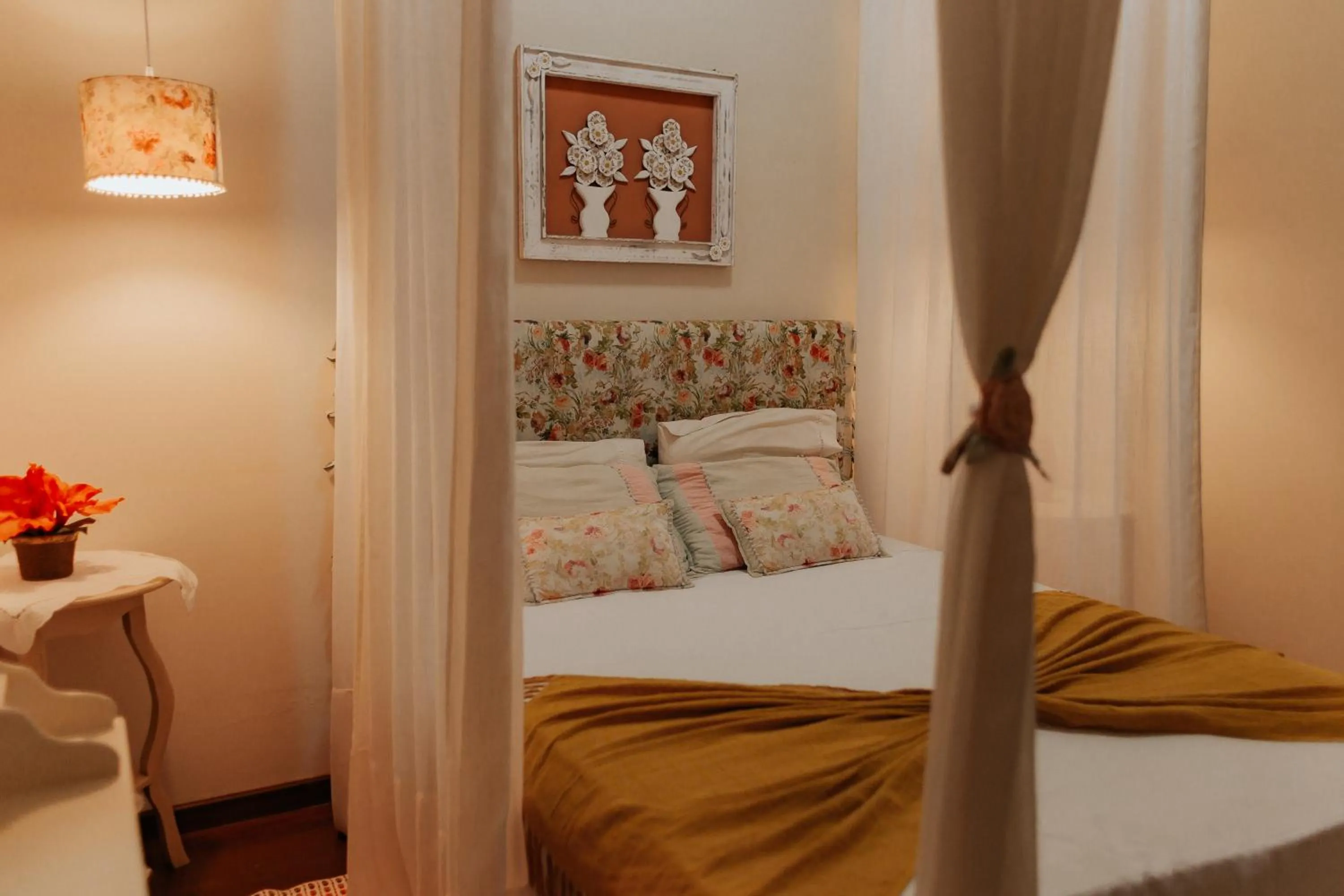 Bed in Hotel Pousada Chalé das Flores