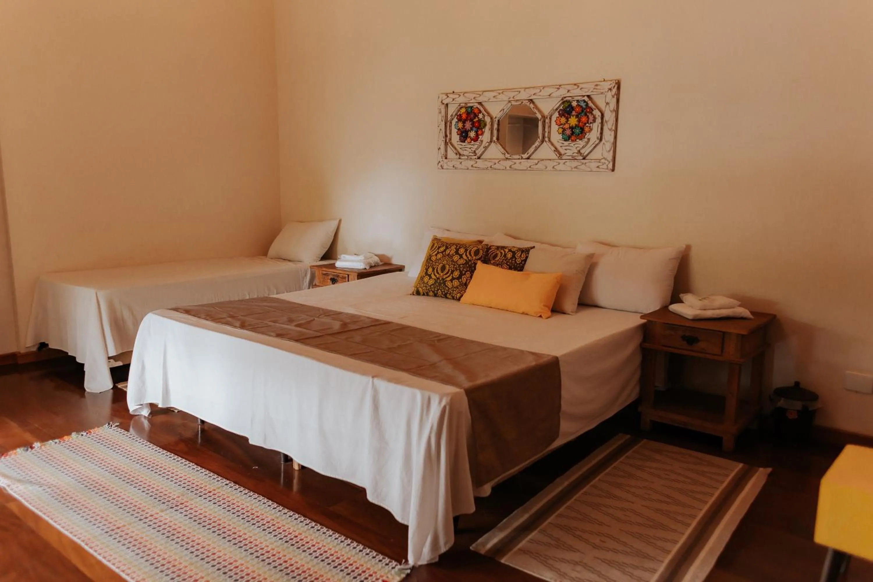 Bed in Hotel Pousada Chalé das Flores