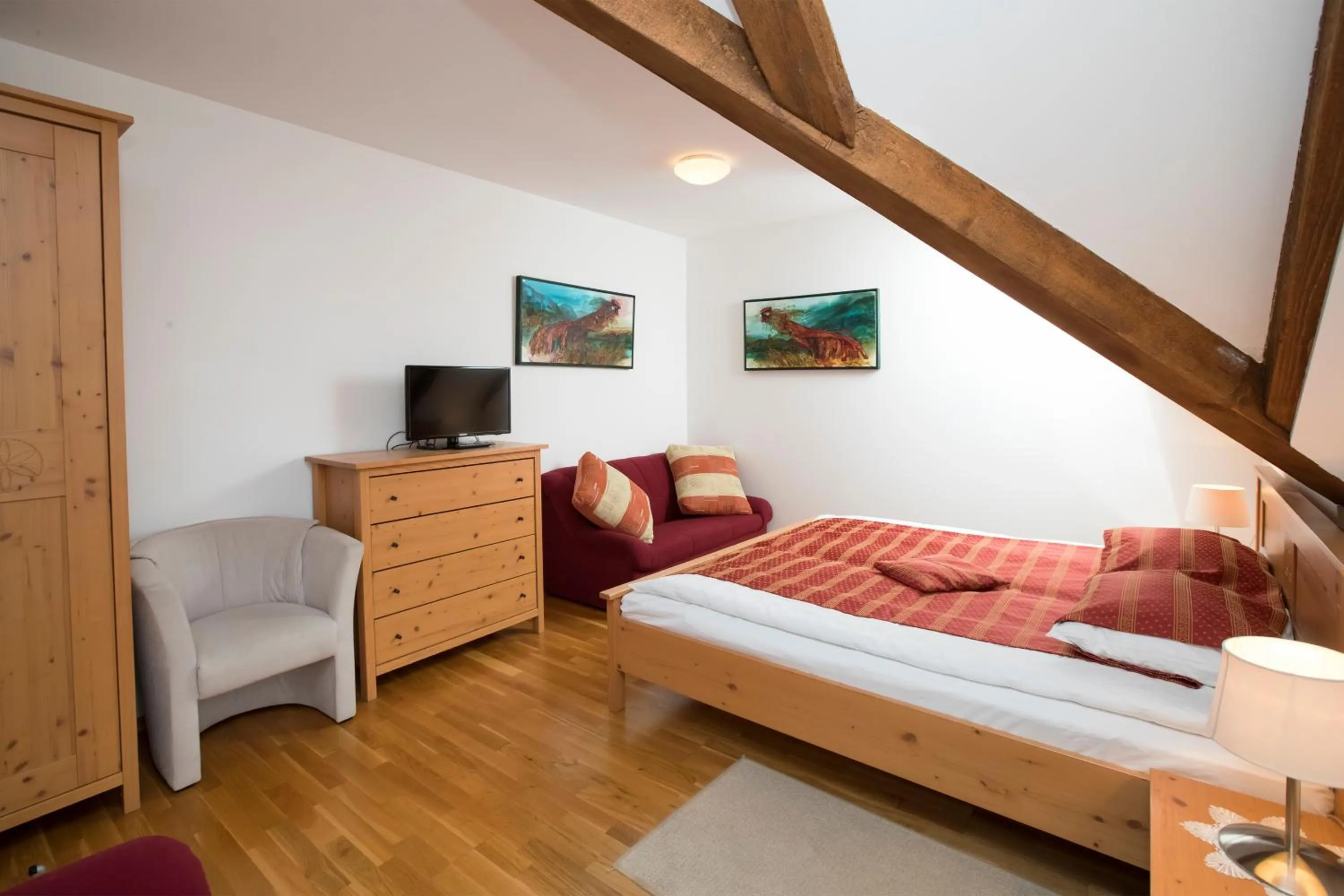 Bed in Art Hotel Kristal