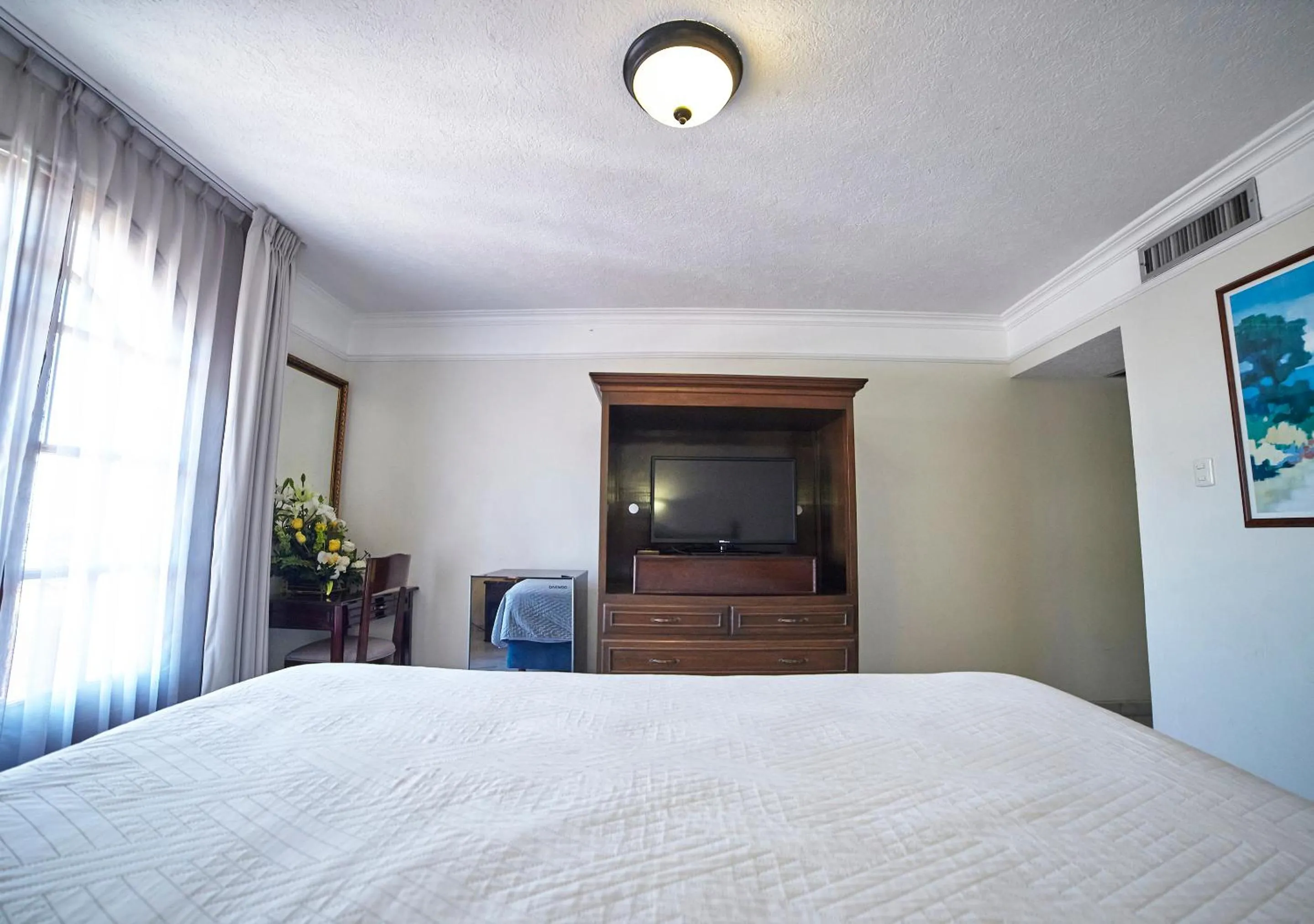 Bed in Hotel Francis Drake