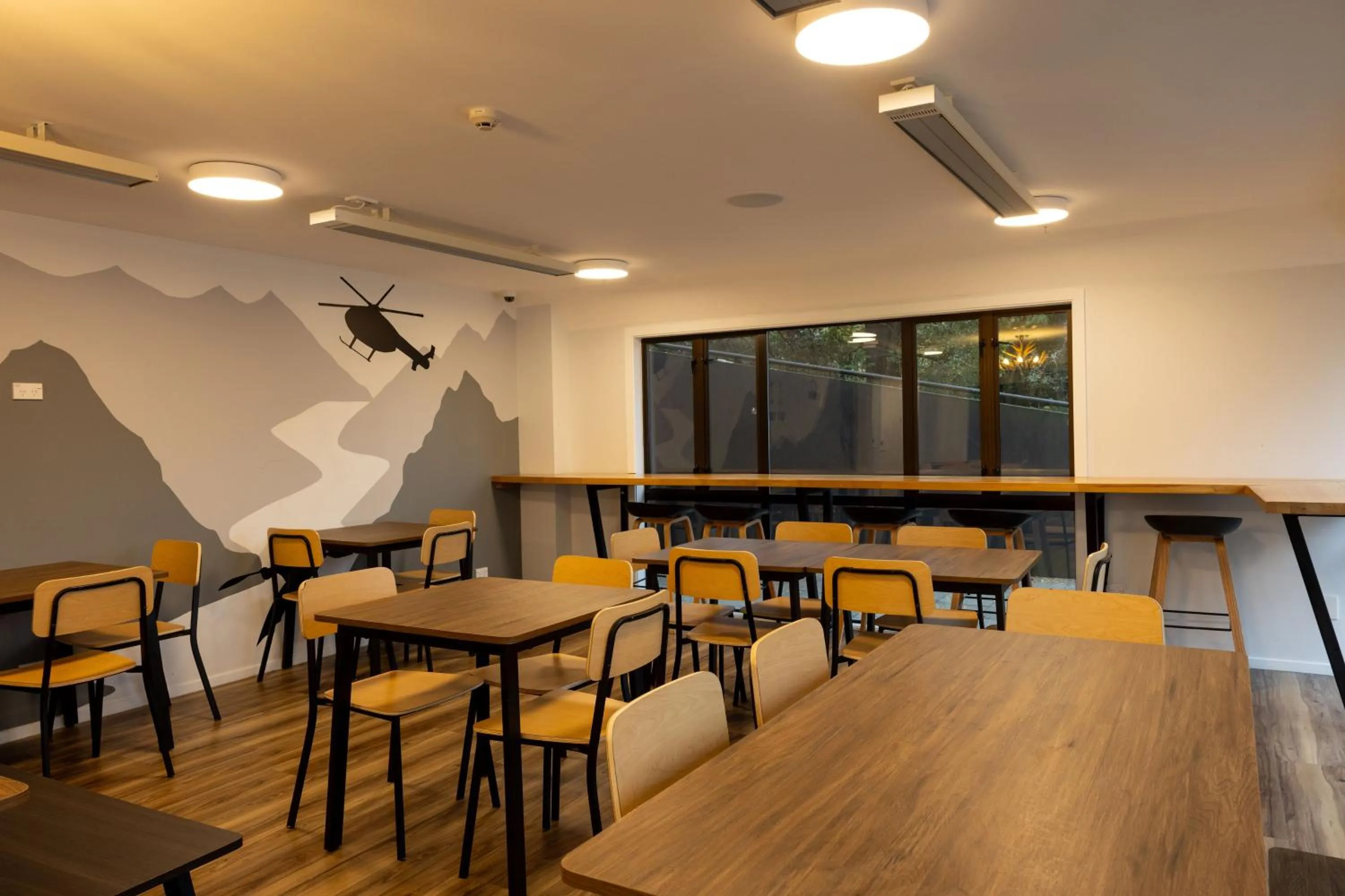 Seating area in Haka House Queenstown Lakefront