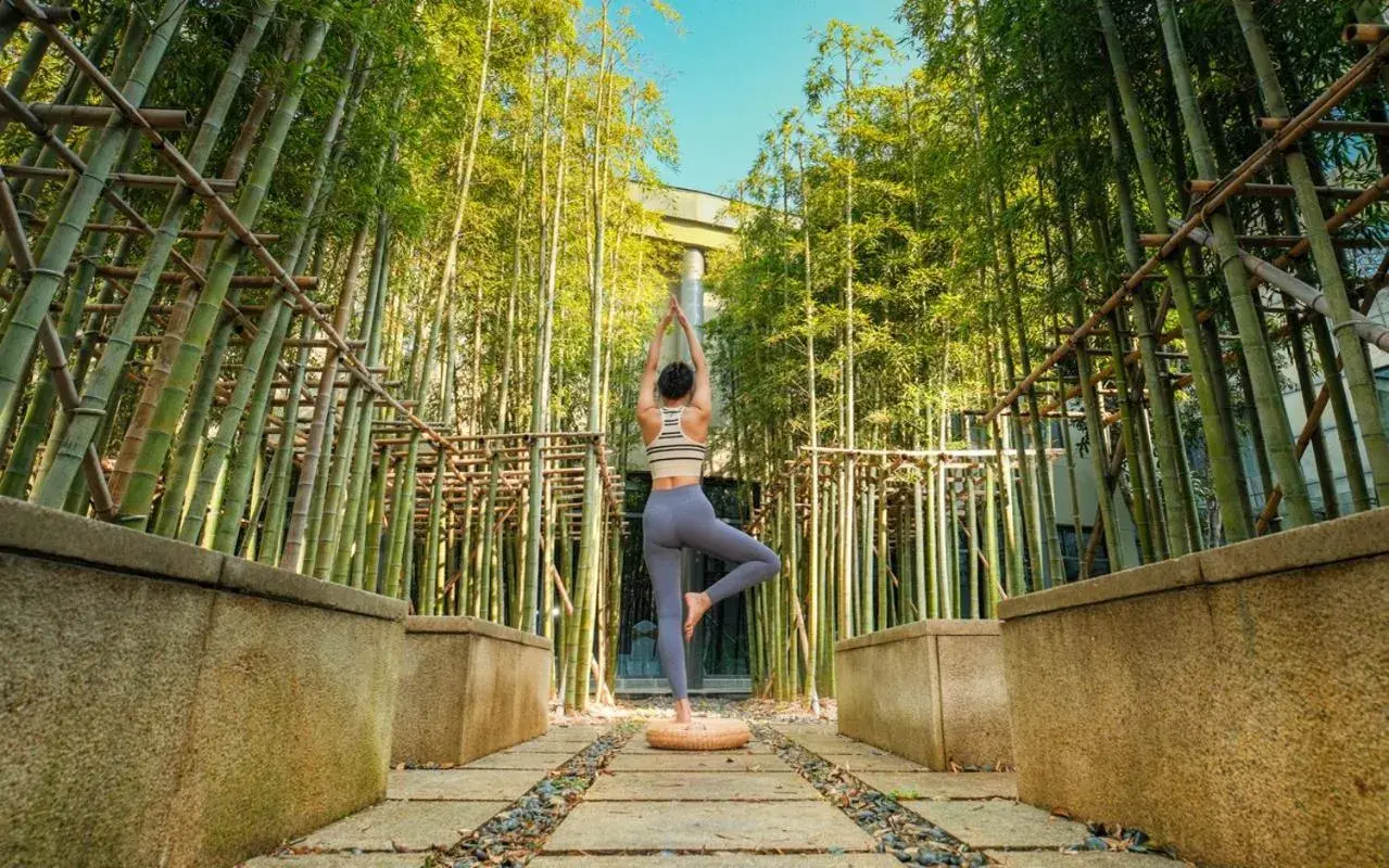 Garden view in Shanghai Parkyard Hotel Garden view in Shanghai Parkyard Hotel