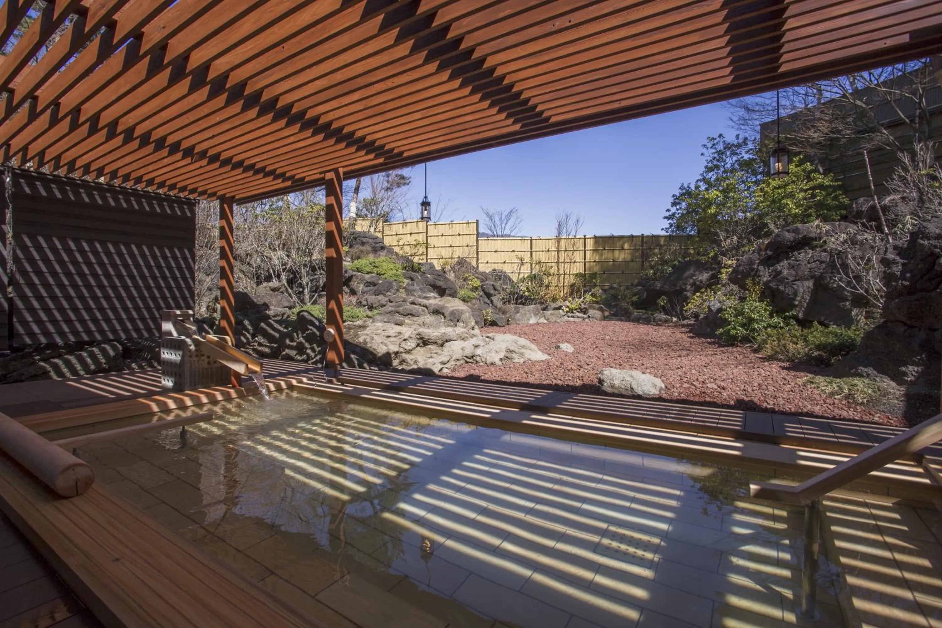Open Air Bath in Fuji Lake Hotel