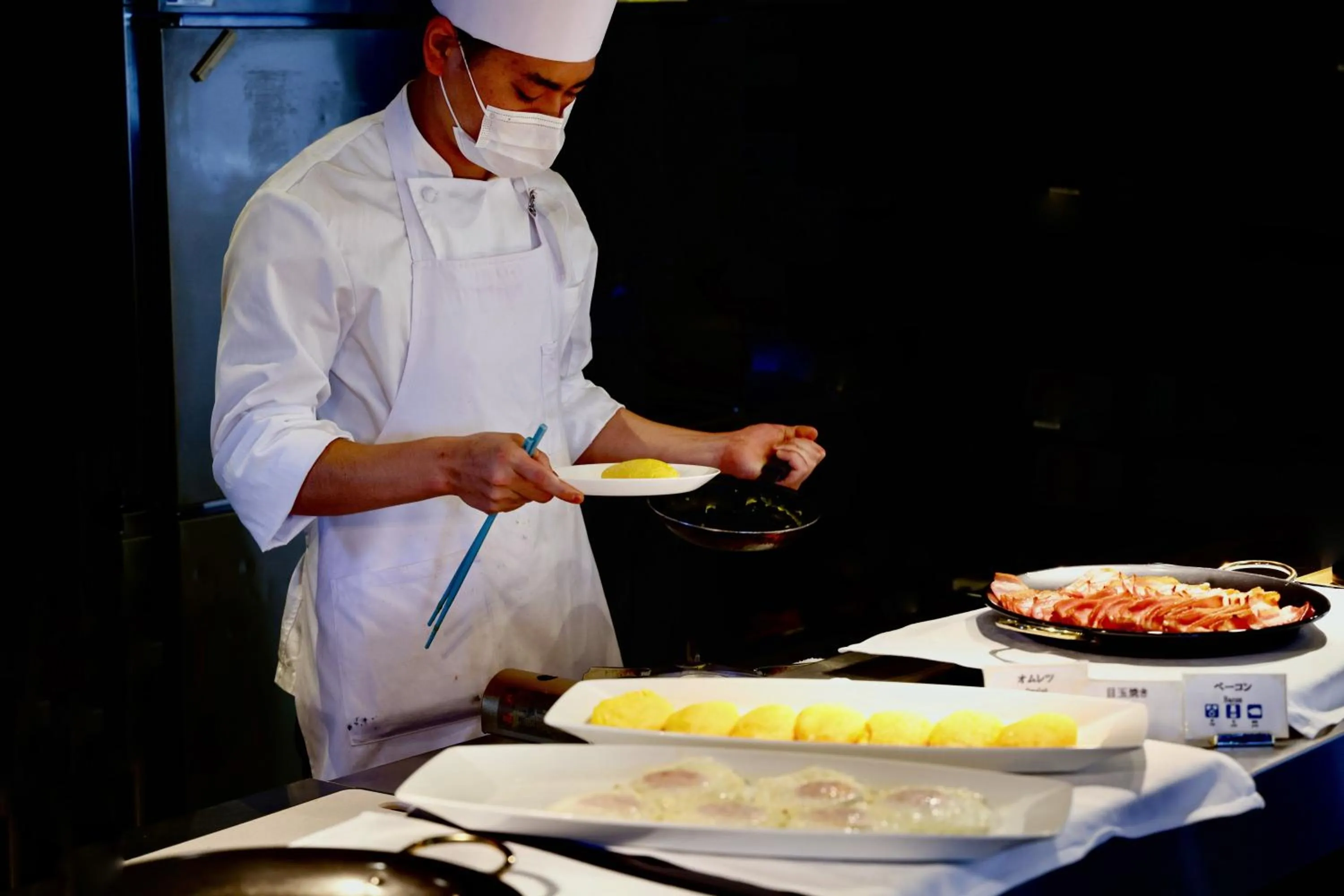 Buffet breakfast in Fuji Lake Hotel