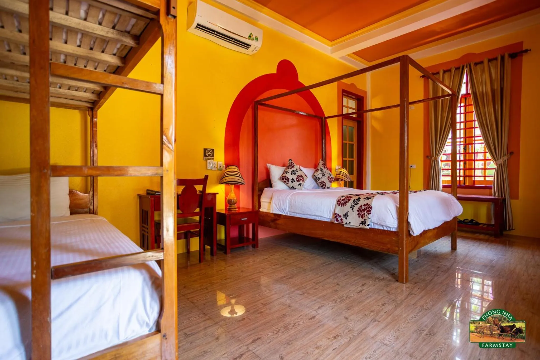 Bed in Phong Nha Farmstay