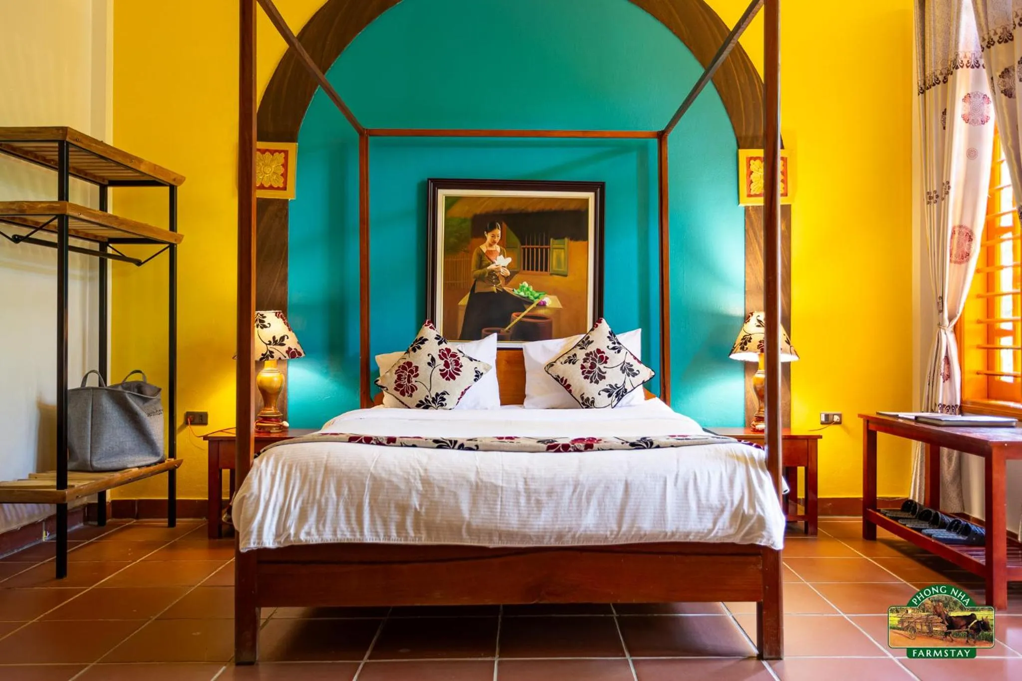 Bed in Phong Nha Farmstay