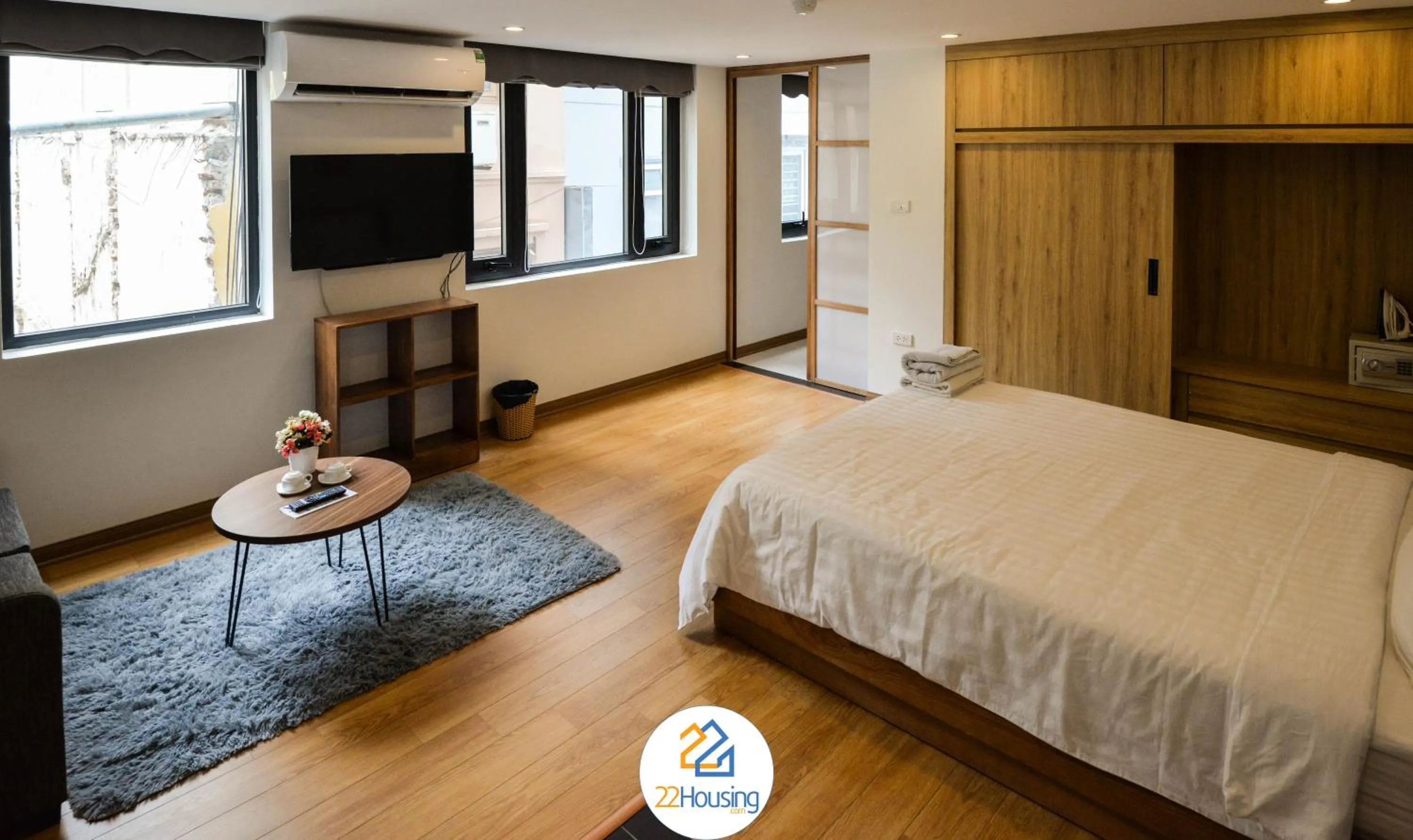 Bed in 22Housing luxury Hotel & Residence 39 Linh Lang