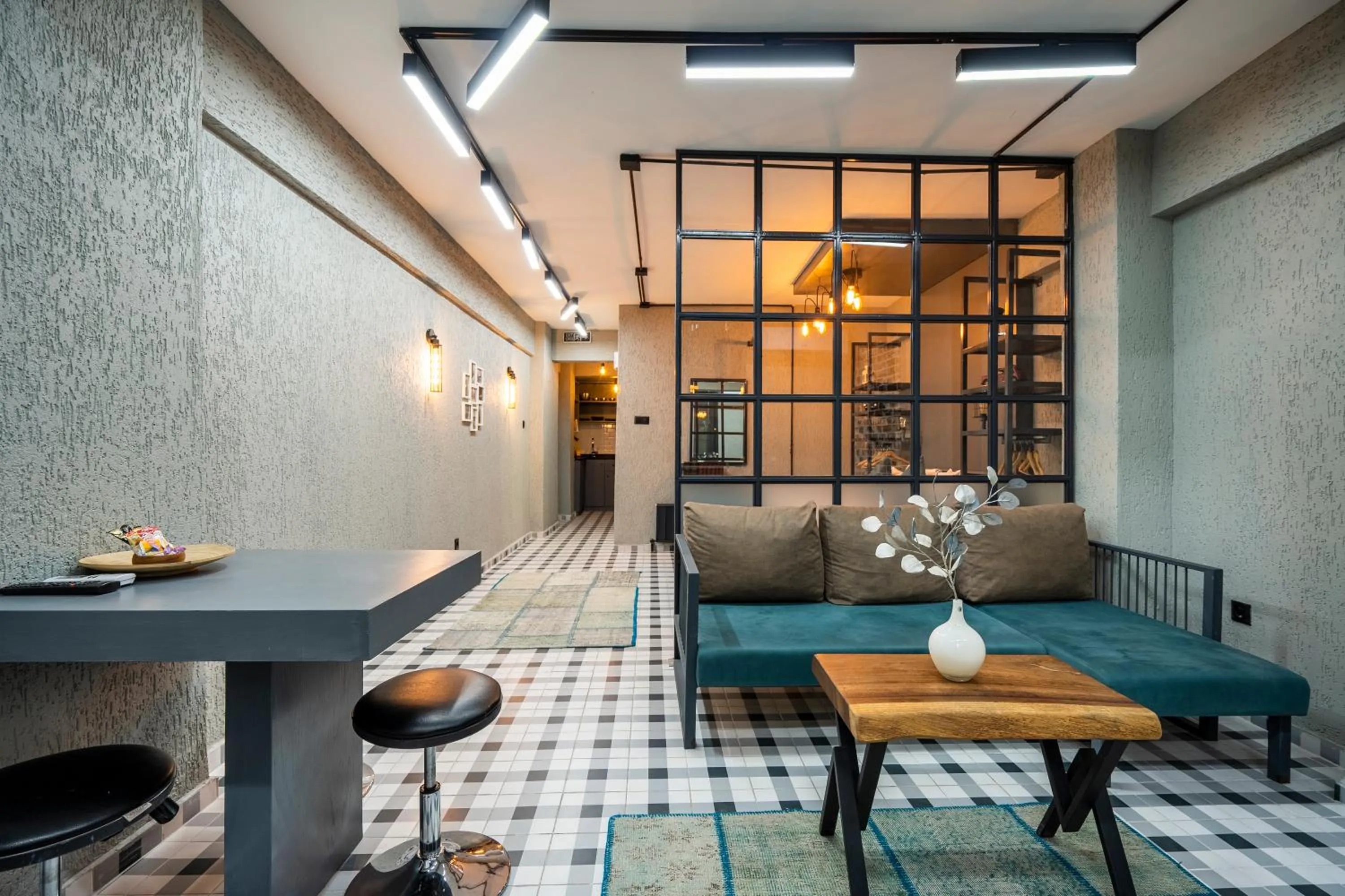 Seating area in Cube Suites