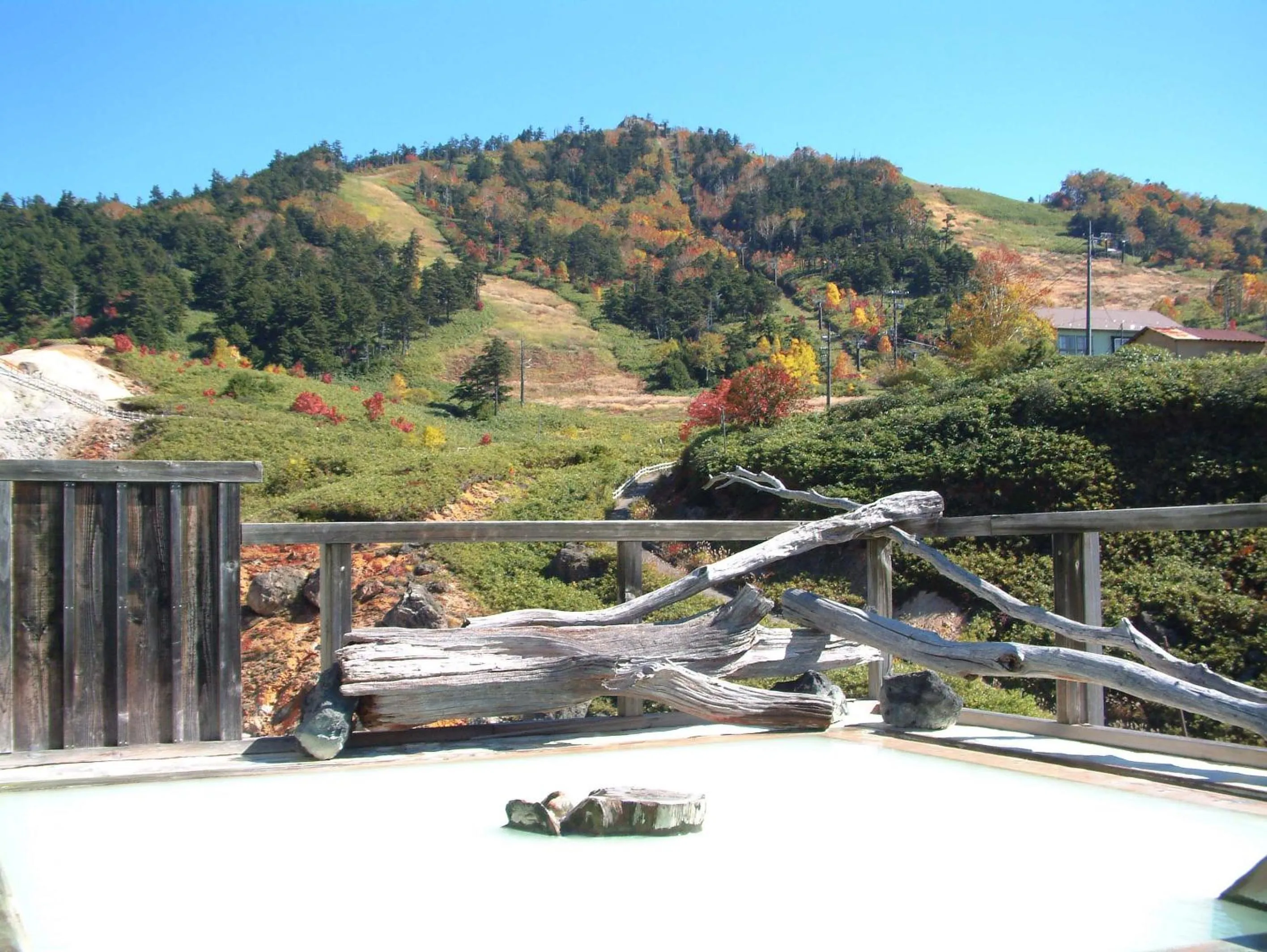 Open Air Bath in Manza Onsen Nisshinkan