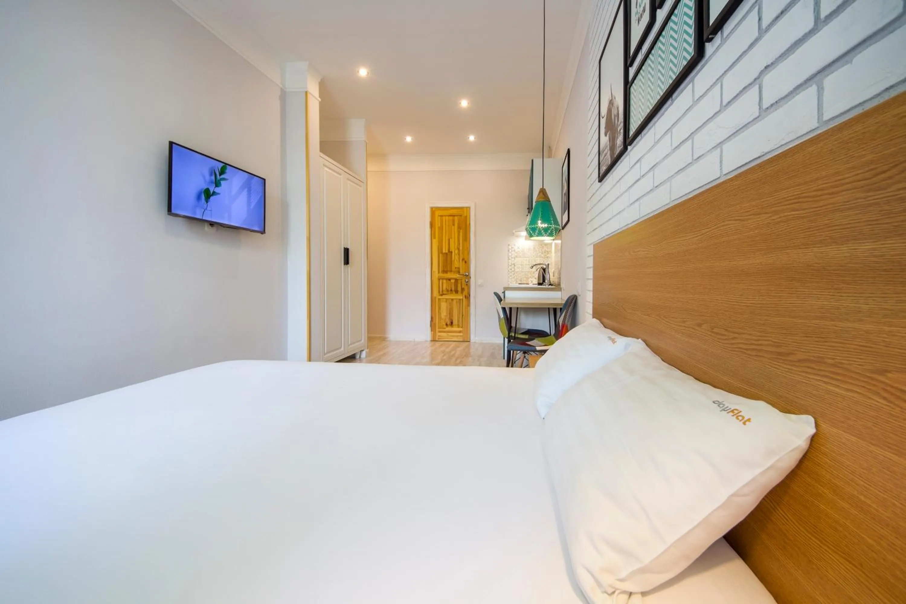 Bed in Idea Design Apart-Hotel