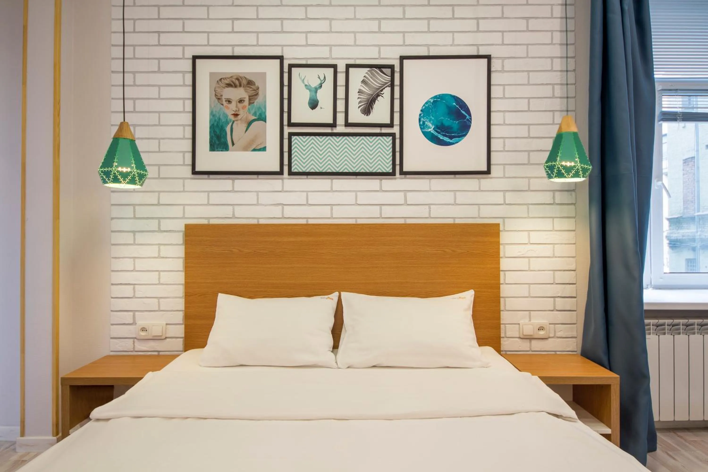 Bed in Idea Design Apart-Hotel