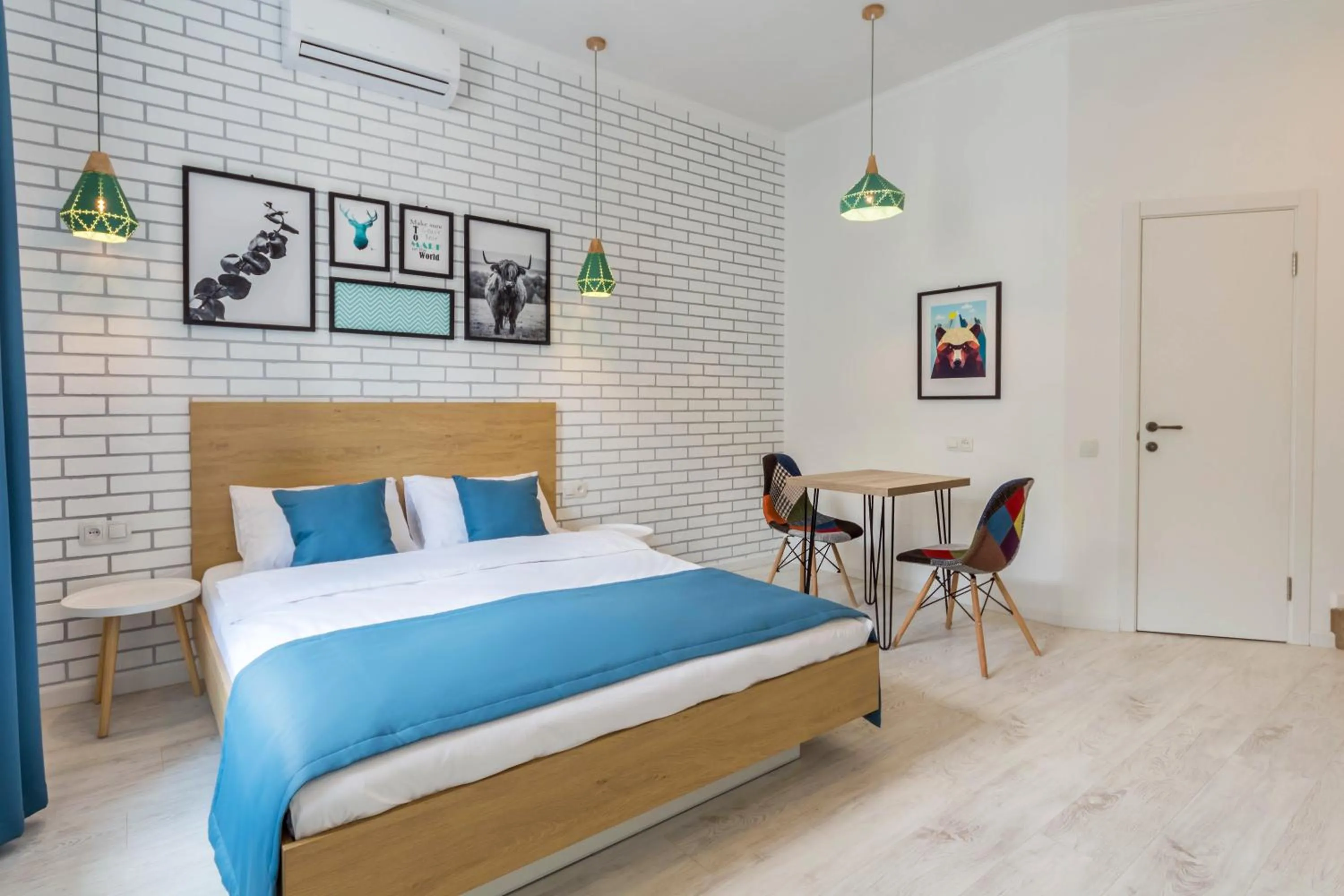 Bed in Idea Design Apart-Hotel