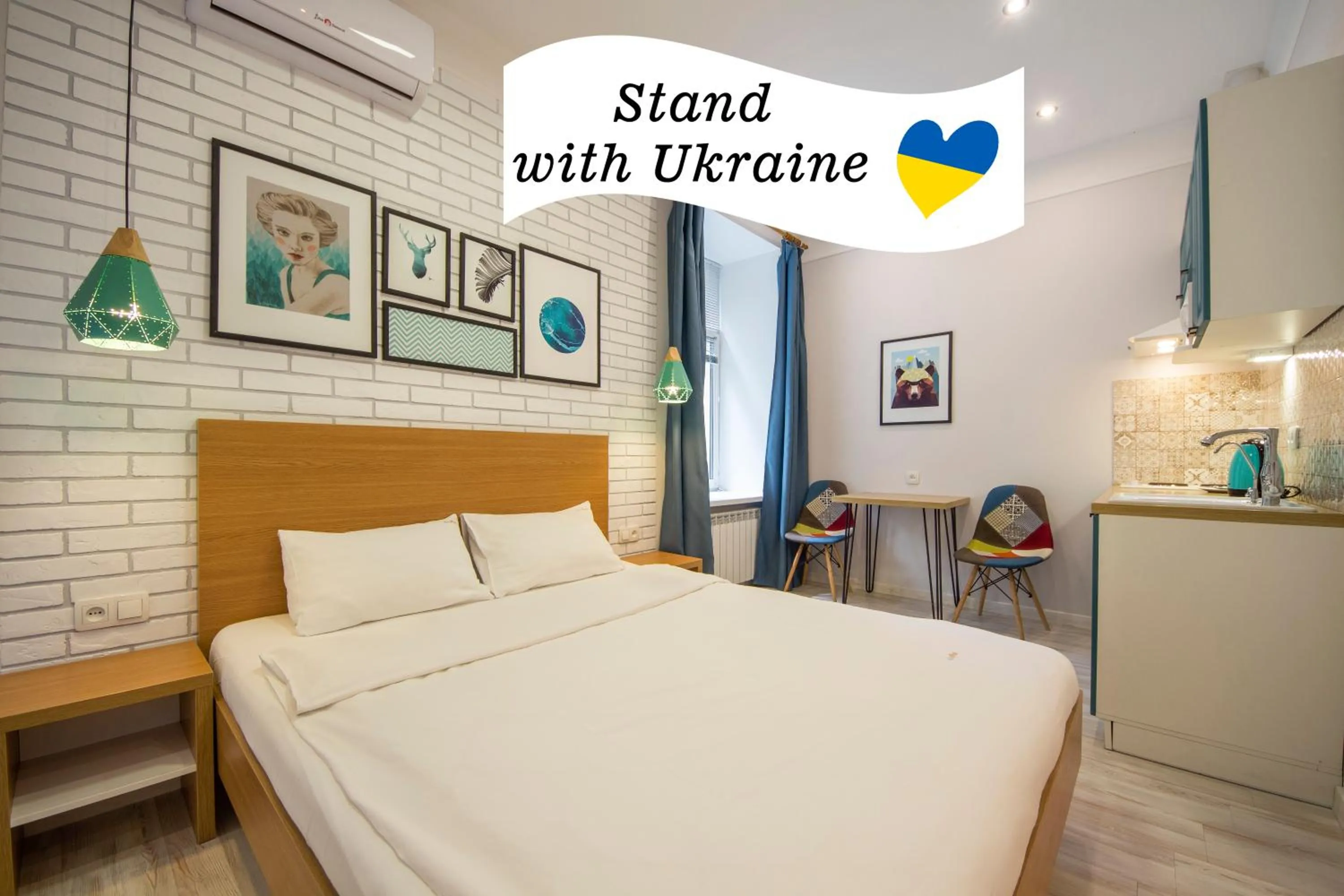 Bed in Idea Design Apart-Hotel