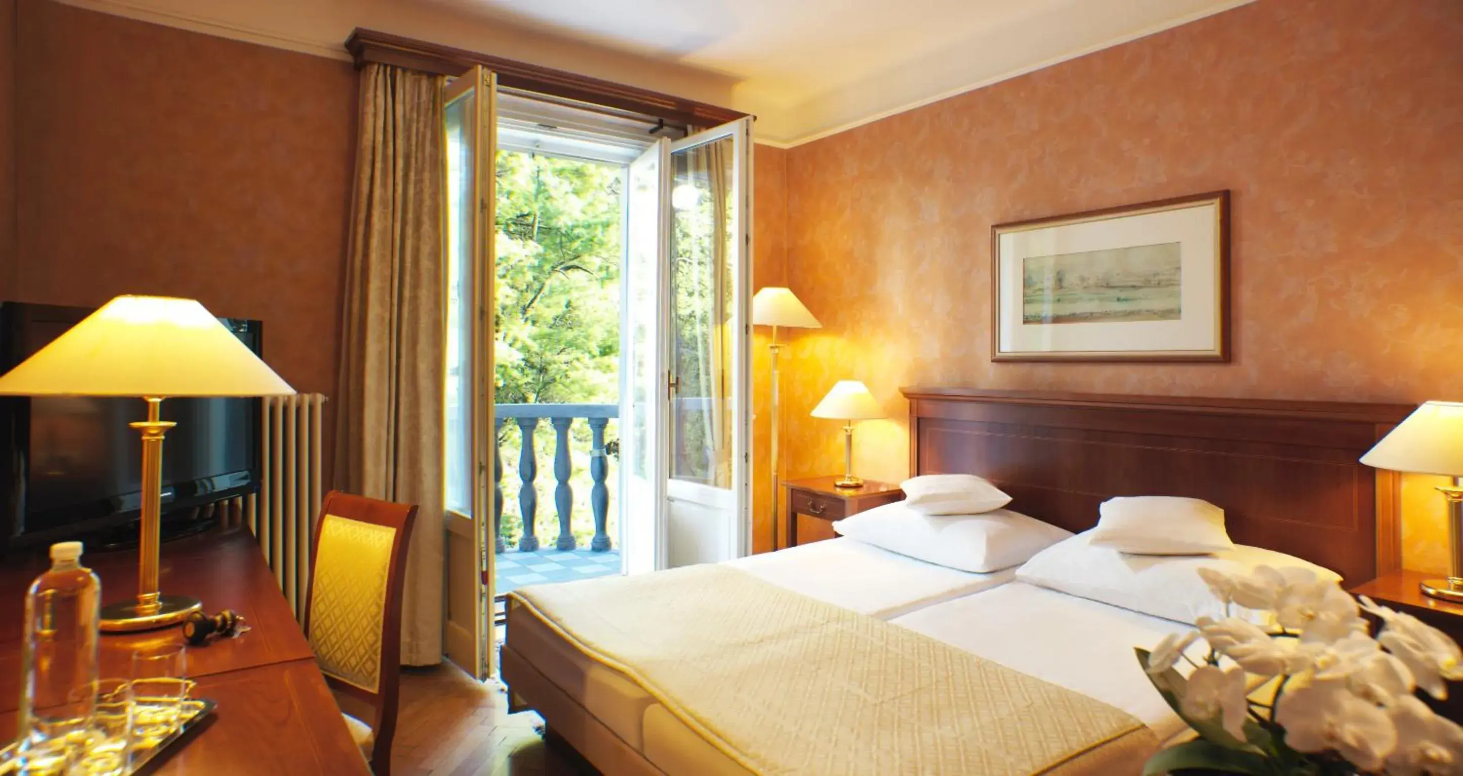Double Room with Balcony in Grand Hotel Toplice - Small Luxury Hotels of the World Double Room with Balcony in Grand Hotel Toplice - Small Luxury Hotels of the World