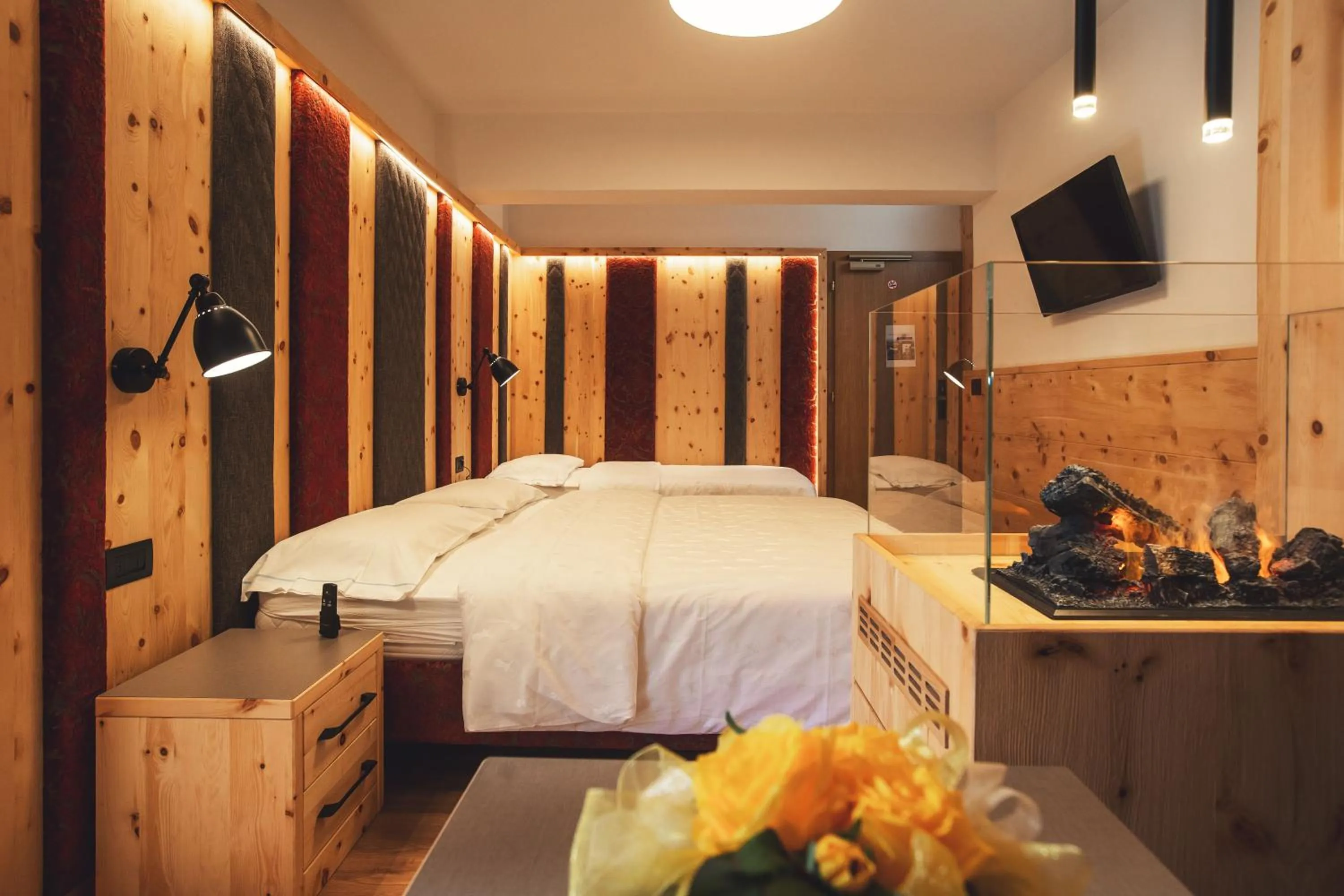 Bed in Hotel Cristallo