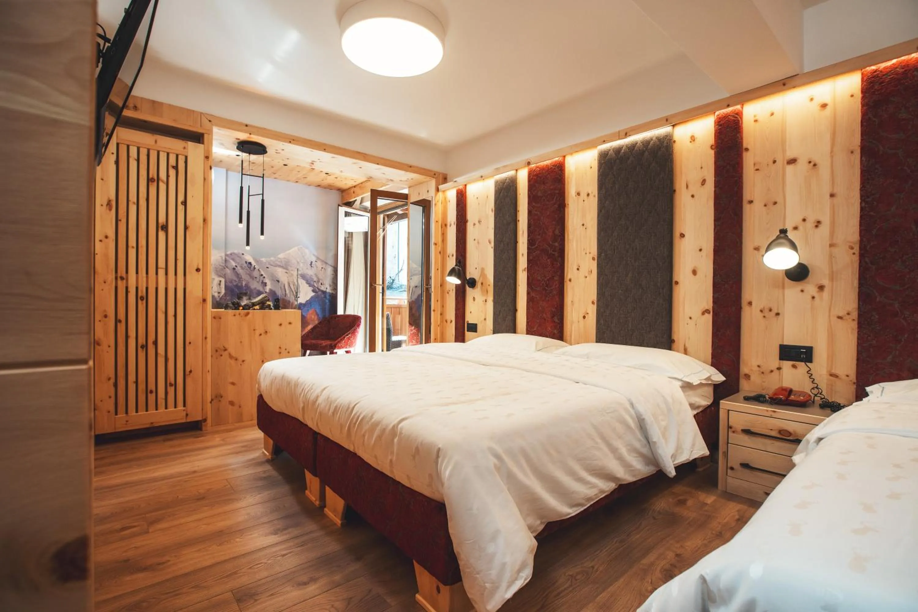 Bed in Hotel Cristallo