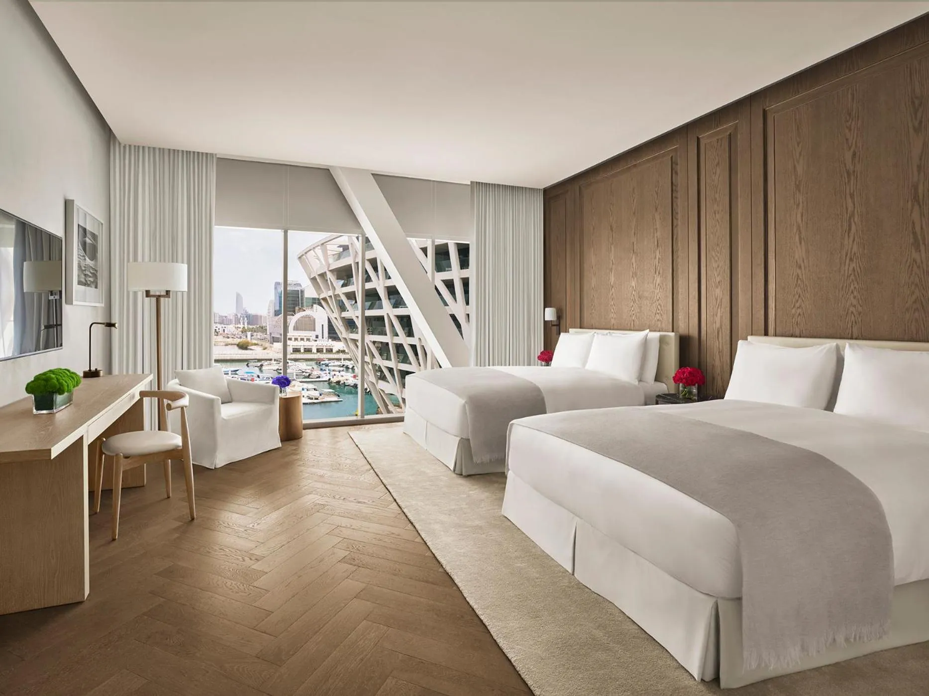 Patio, Bed in The Abu Dhabi EDITION