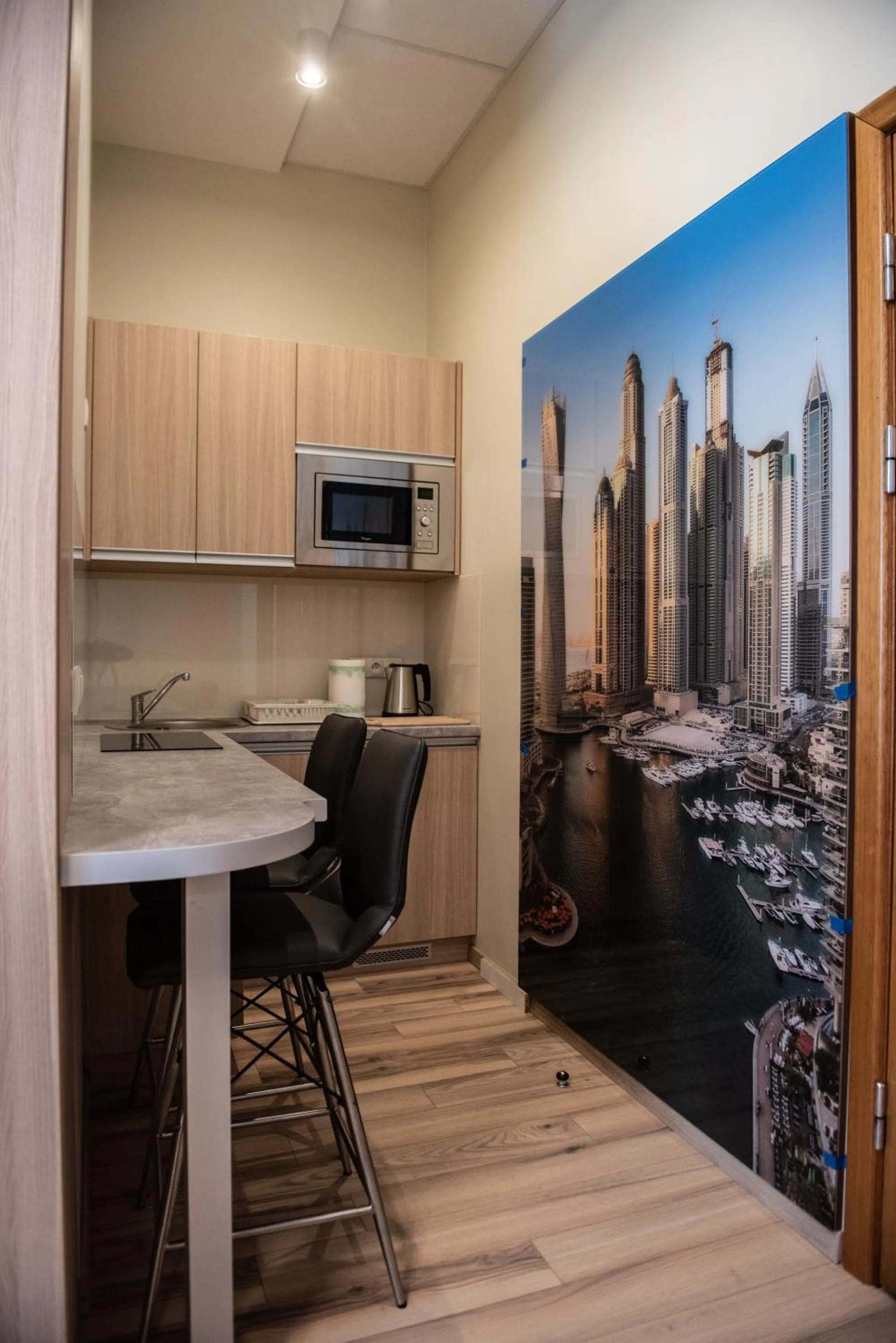 Kitchen or kitchenette in Metropolis Apartamenty Centrum