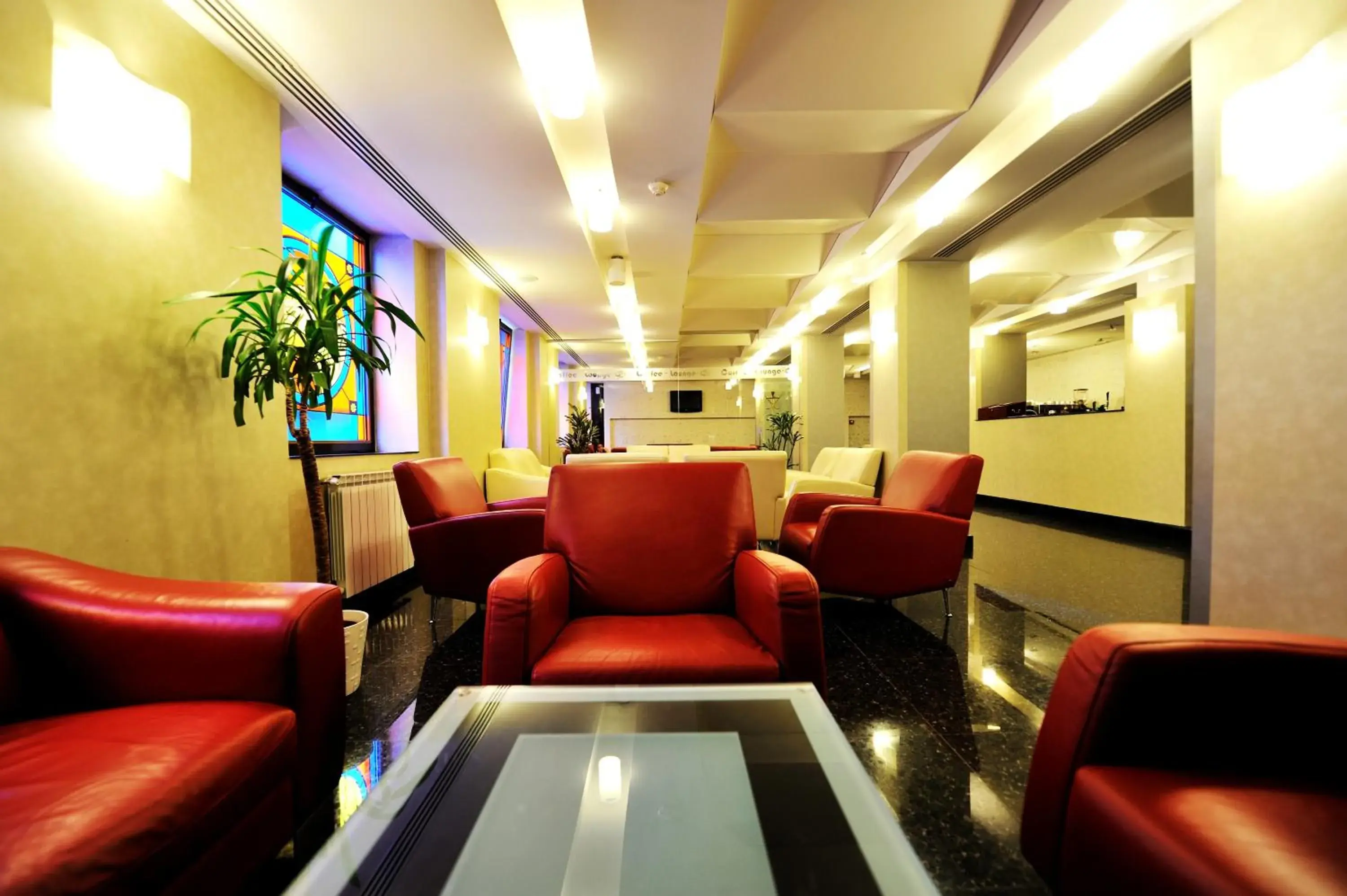 Lobby or reception in Hotel Minerva Lobby or reception in Hotel Minerva