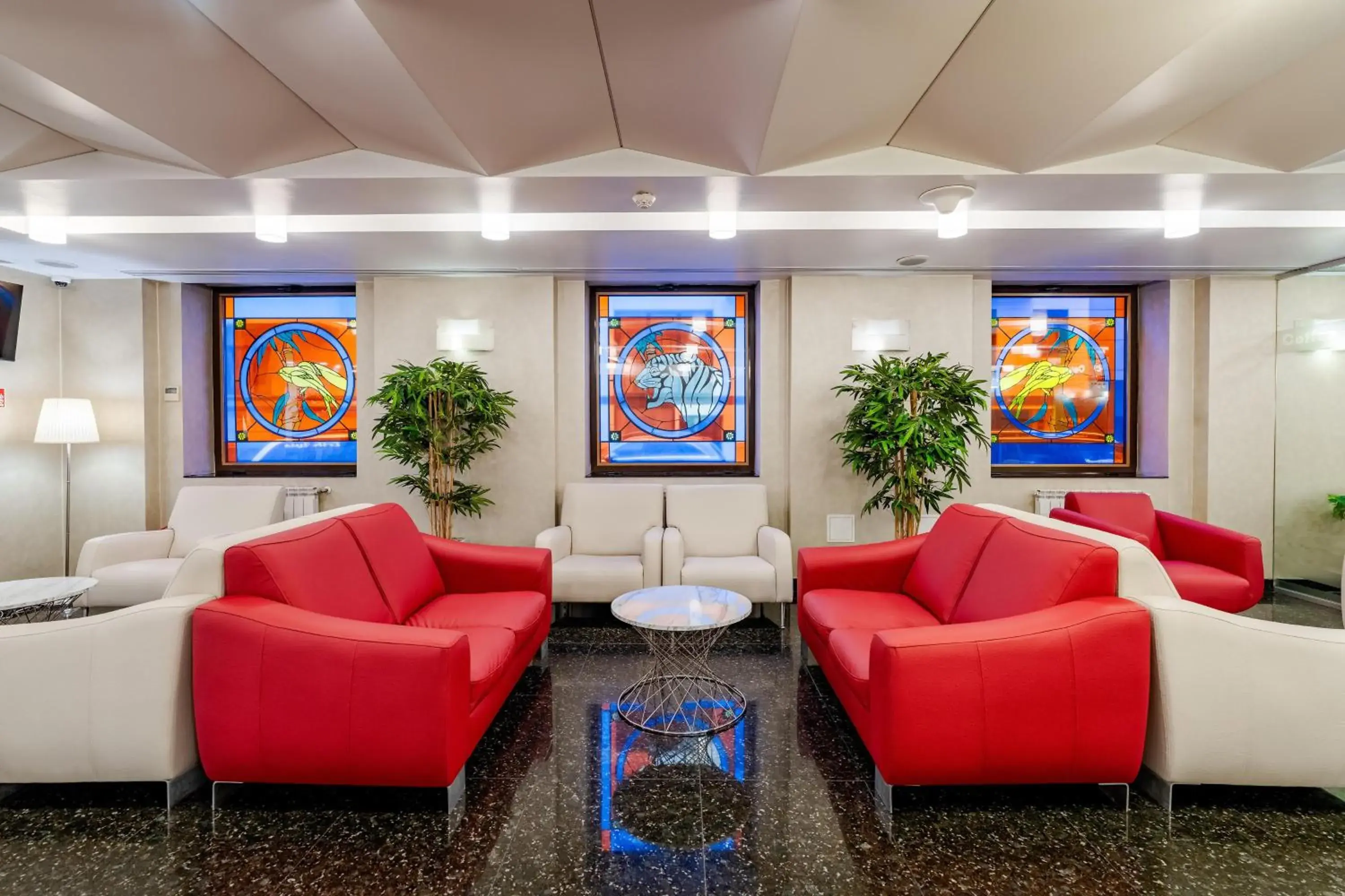 Lobby or reception in Hotel Minerva Lobby or reception in Hotel Minerva