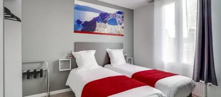 Bed in Paris Hotel