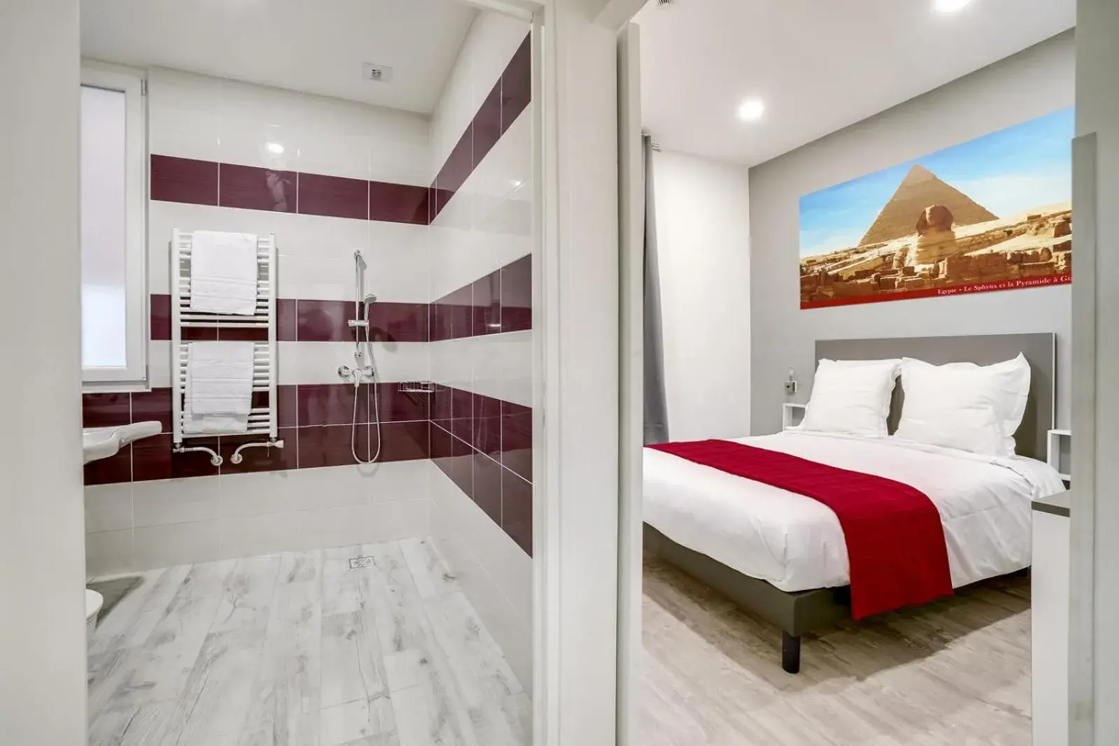 Toilet, Bed in Paris Hotel