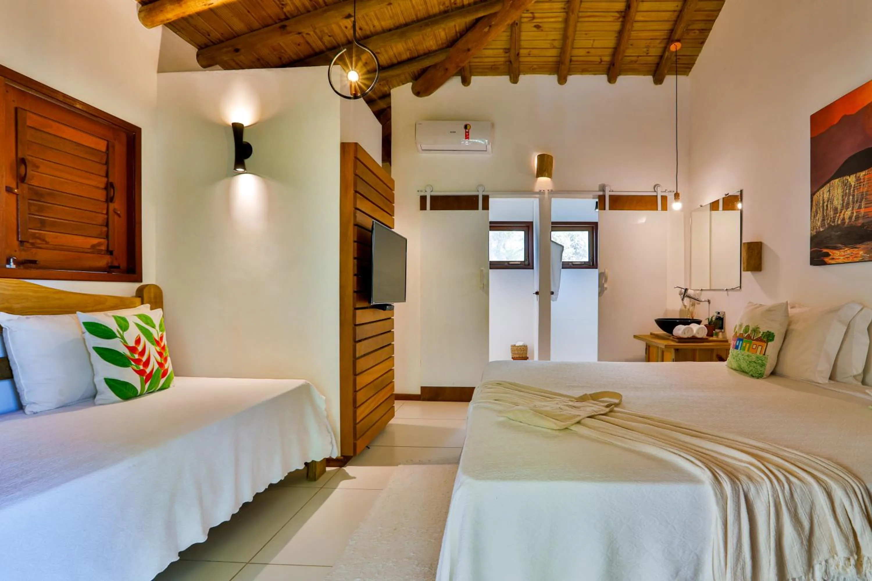 Bed in Casa e Pousada Alecrim