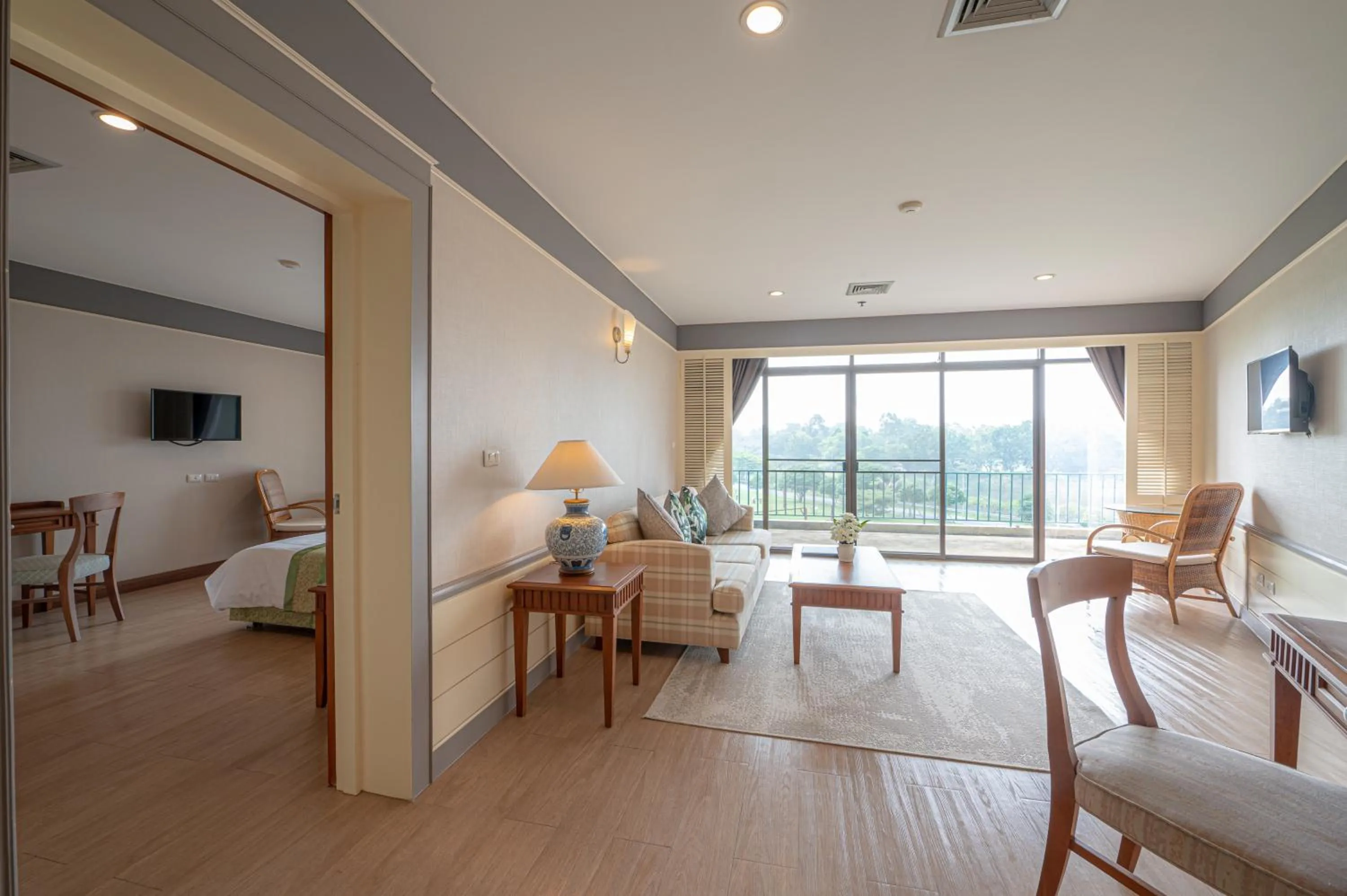 Living room, Bed in Eco Hotel by Thammasat