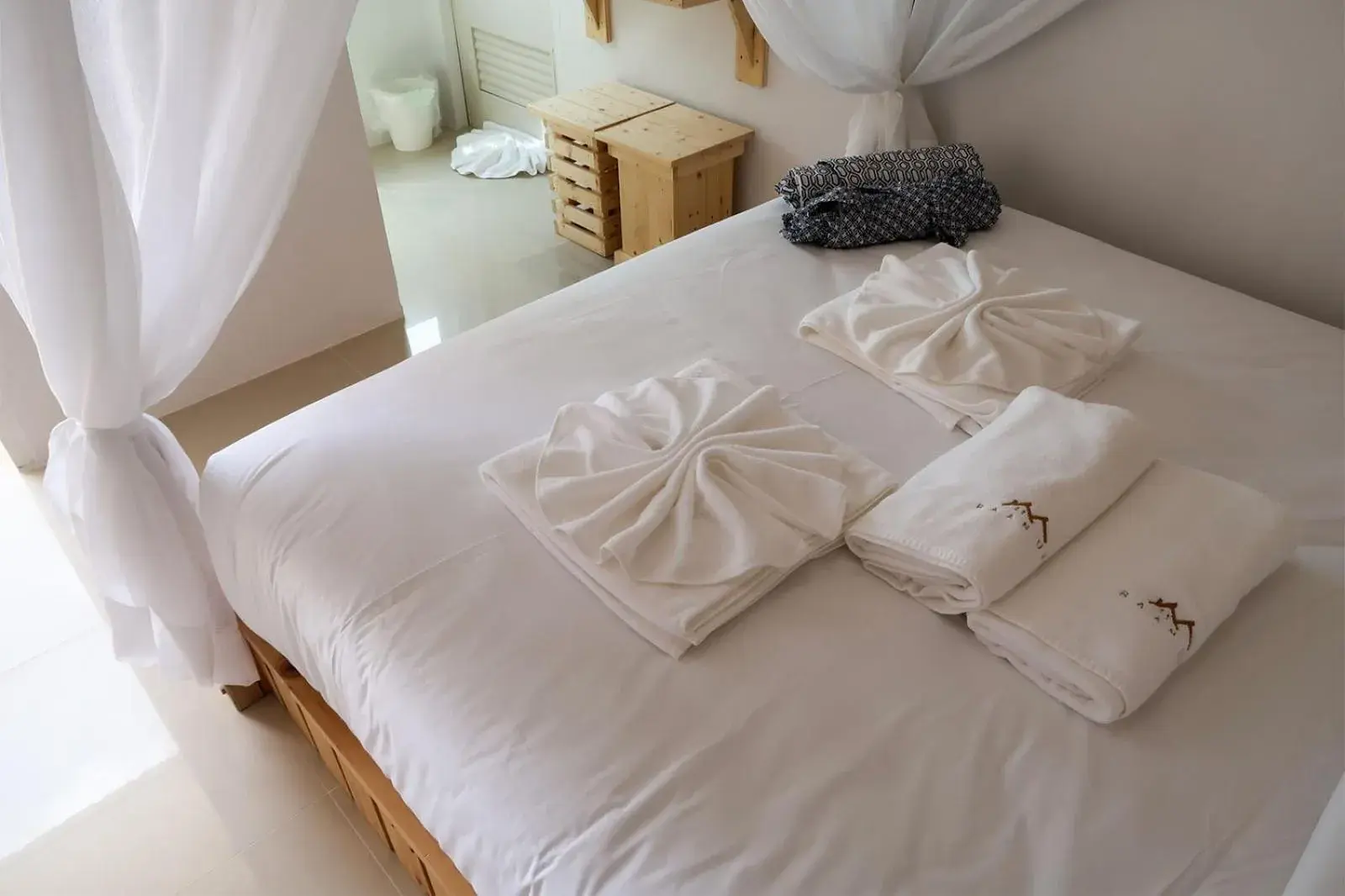 Bed in Baan URT Suratthani Airport Hotel Bed in Baan URT Suratthani Airport Hotel