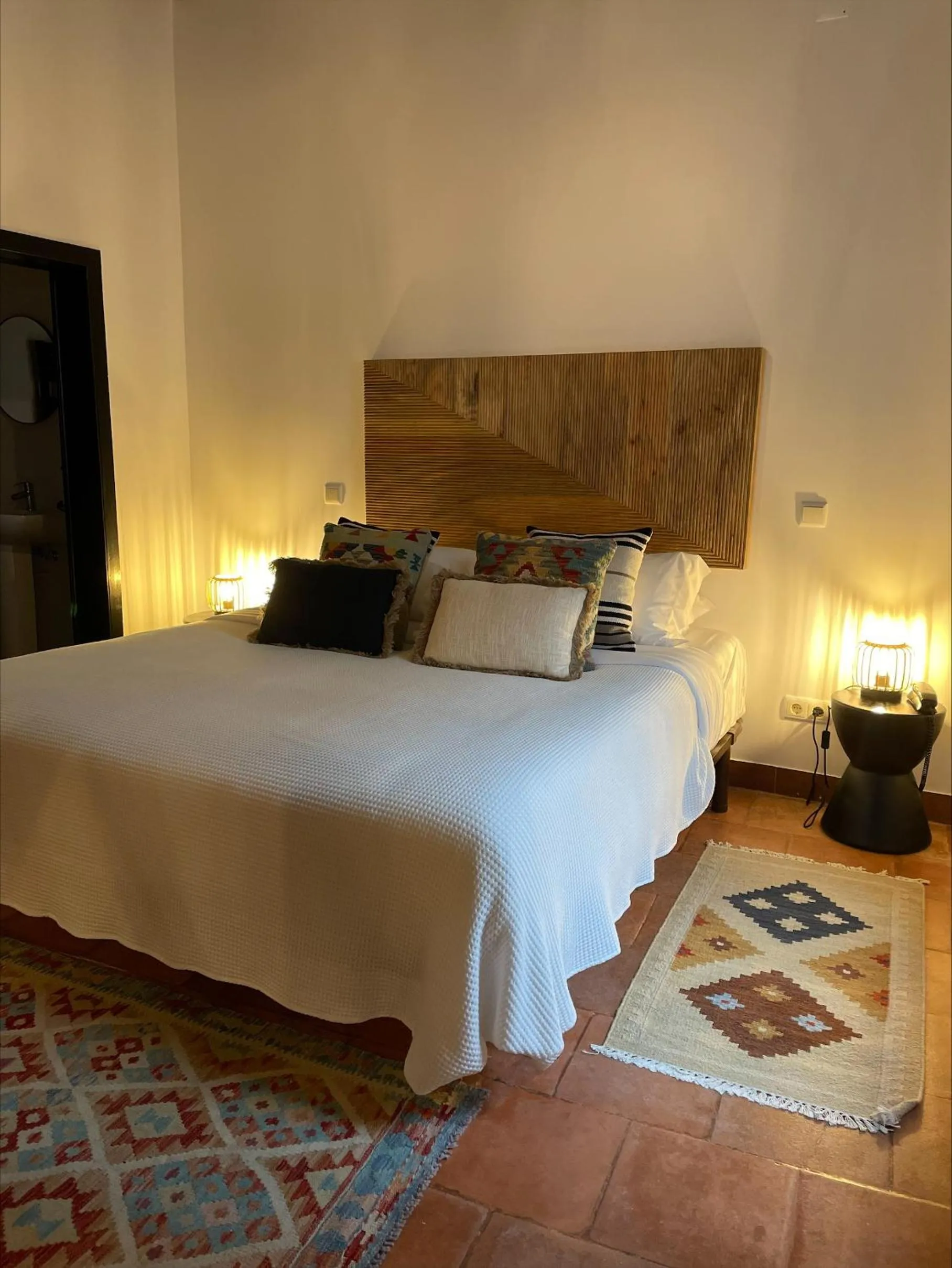 Bed in The Literary Man Obidos Hotel