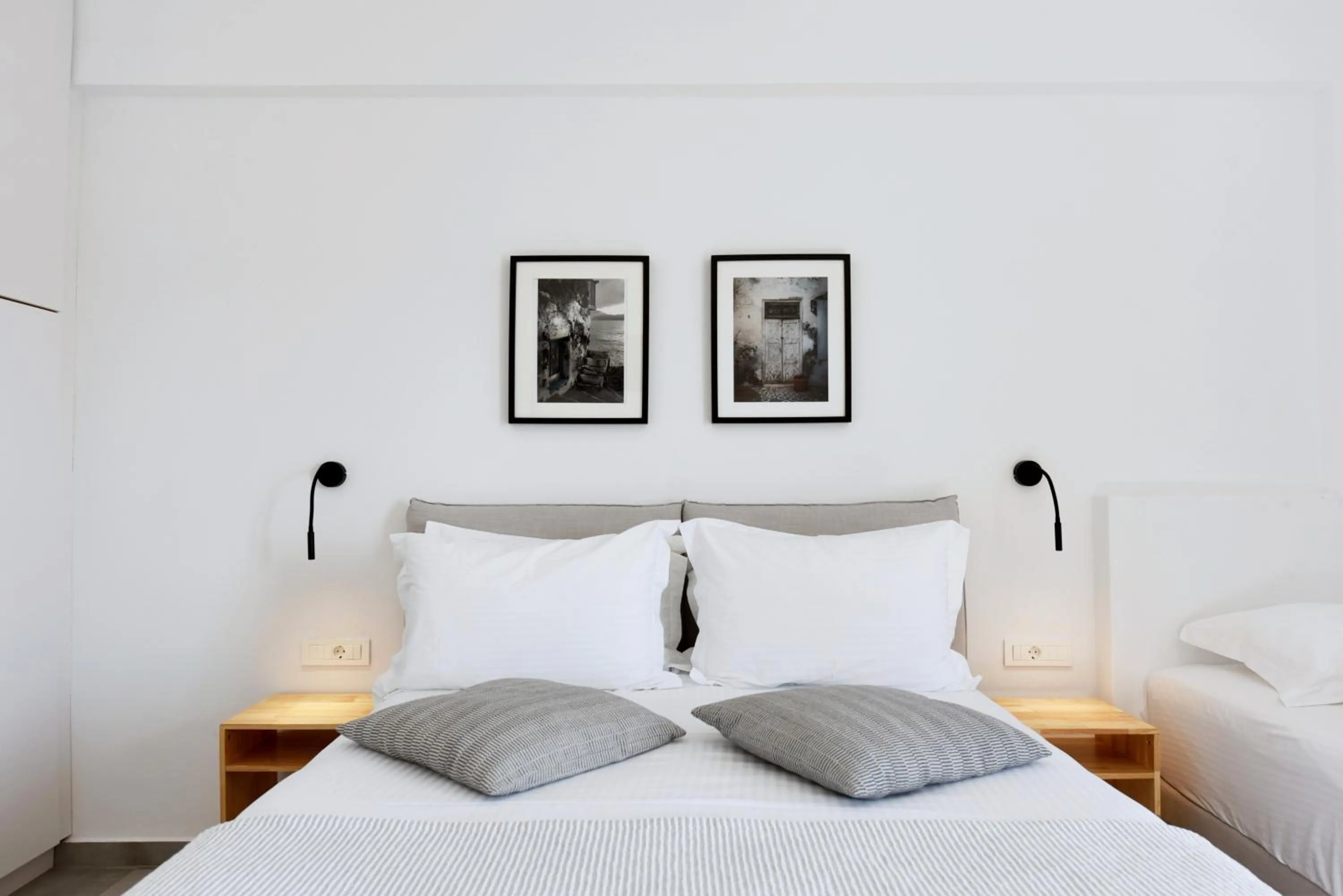 Bed in Hotel Ippocampos Studios