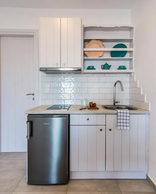 Kitchen or kitchenette in Hotel Ippocampos Studios