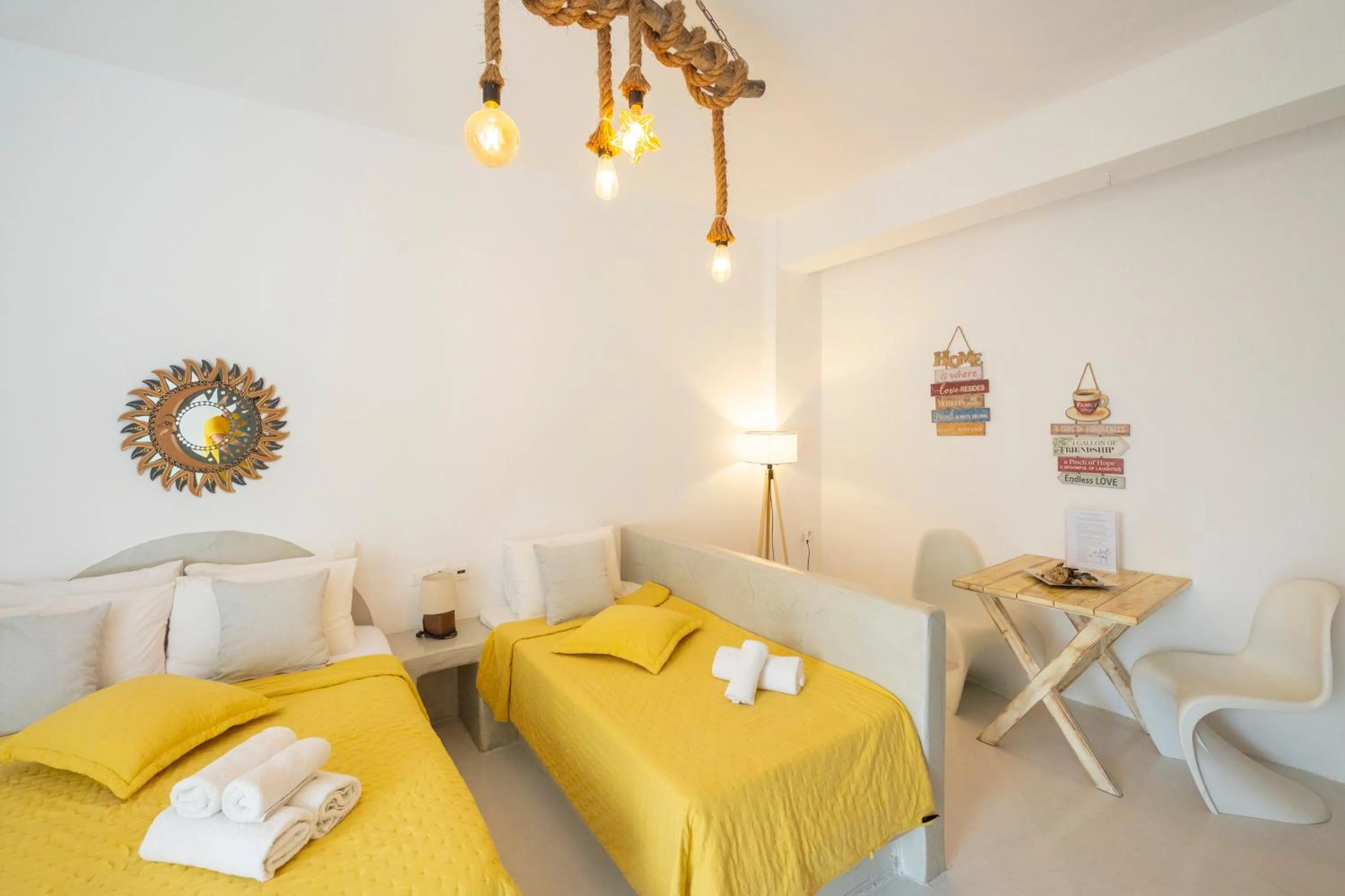 Bed in Loukas & Emma Eco Houses