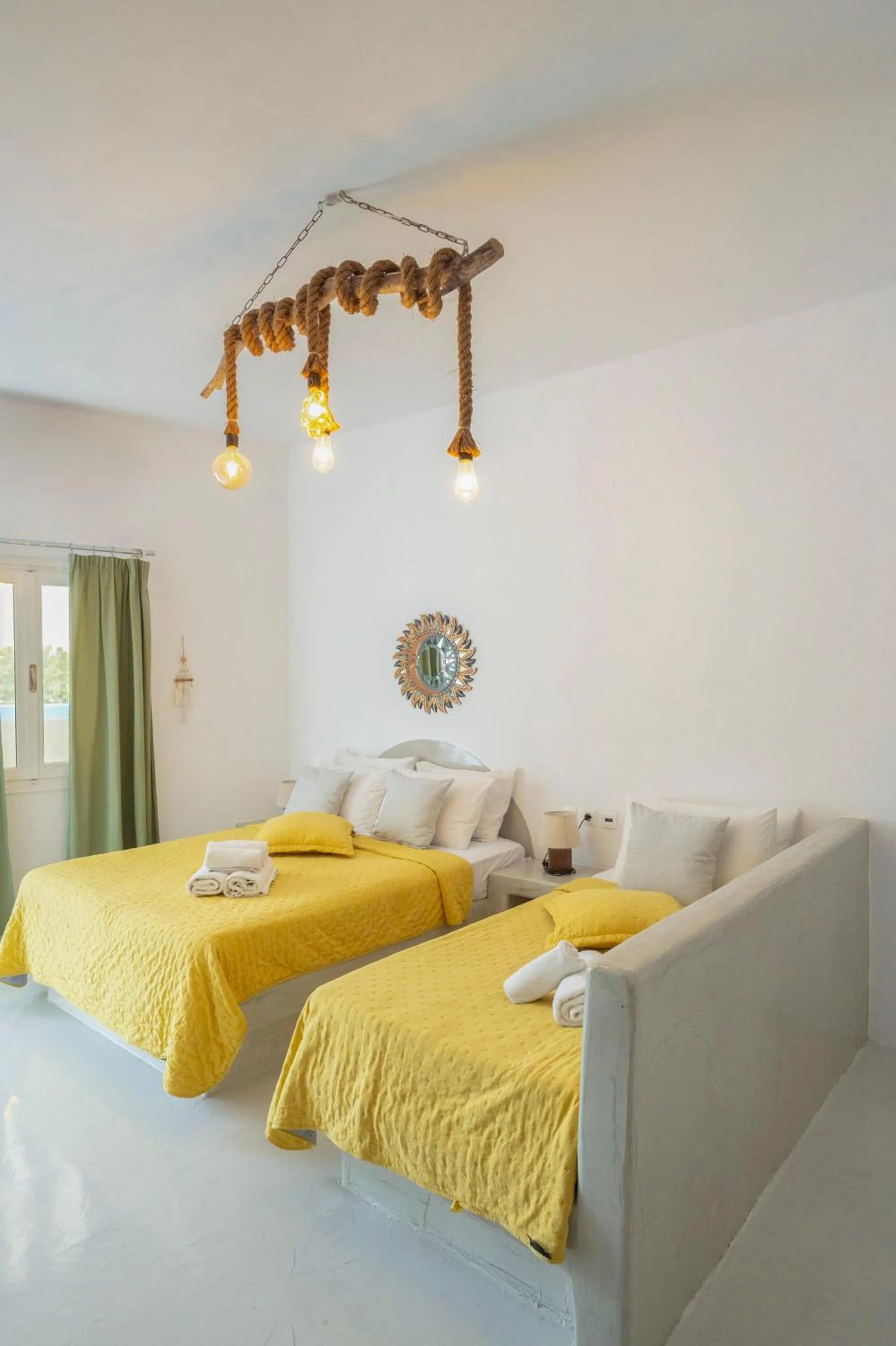 Bed in Loukas & Emma Eco Houses