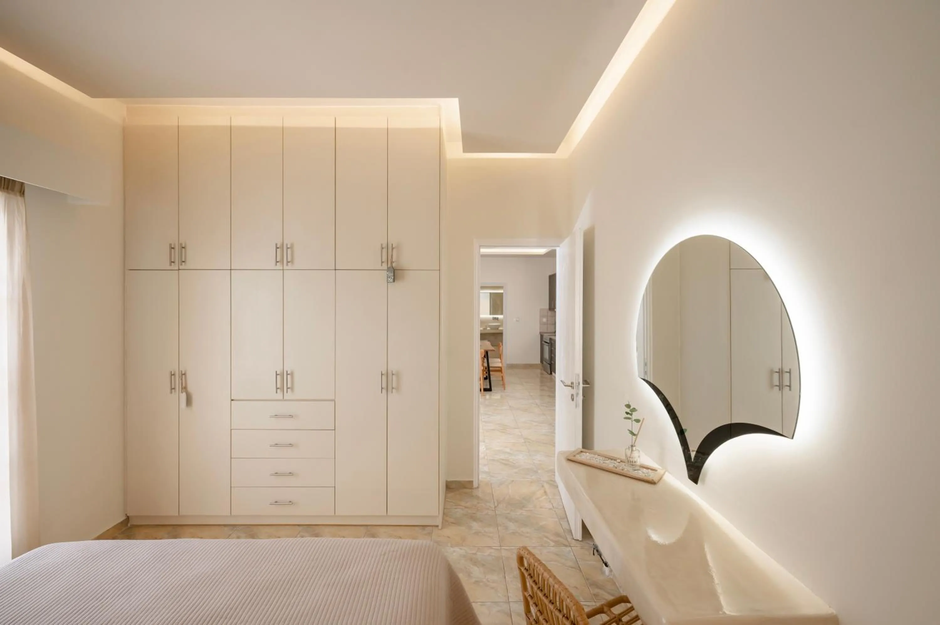 Bedroom, Bed in Loukas & Emma Eco Houses