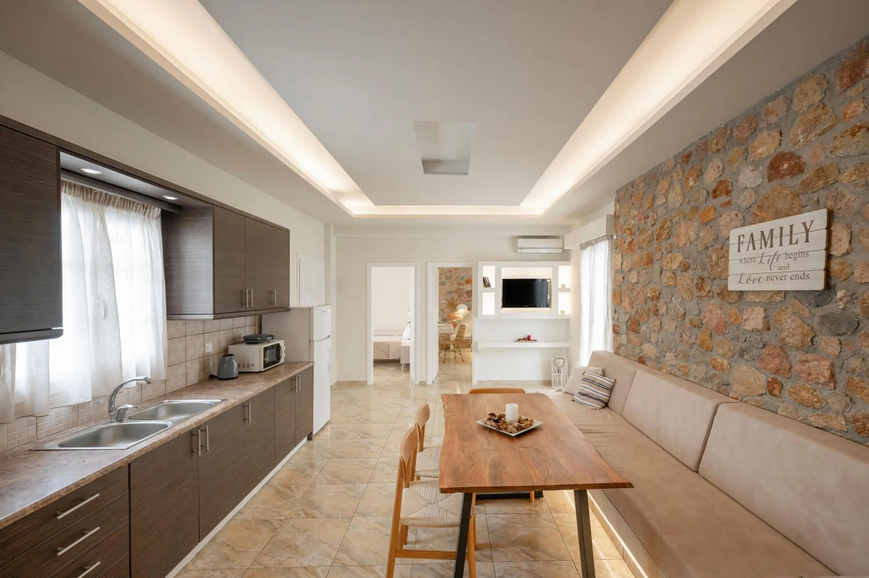 Living room in Loukas & Emma Eco Houses