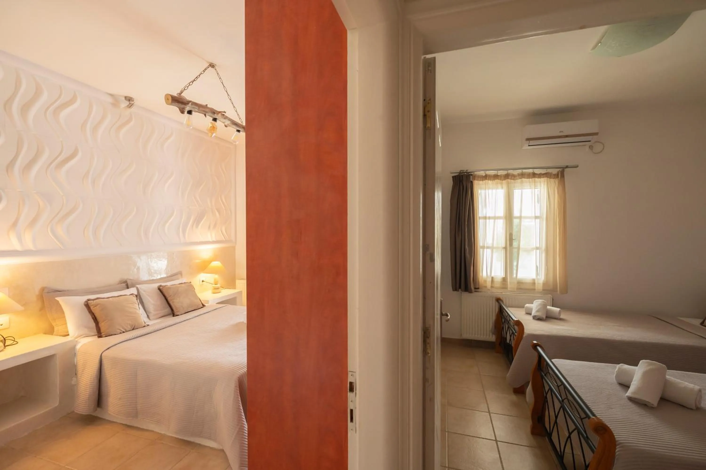 Bed in Loukas & Emma Eco Houses