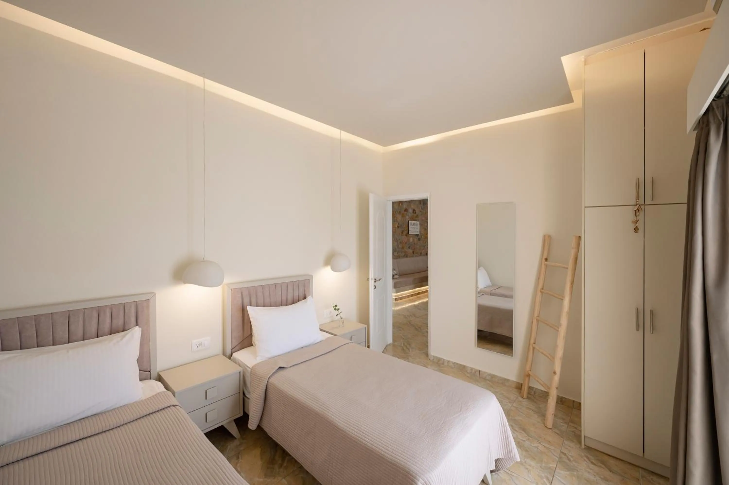 Bedroom, Bed in Loukas & Emma Eco Houses