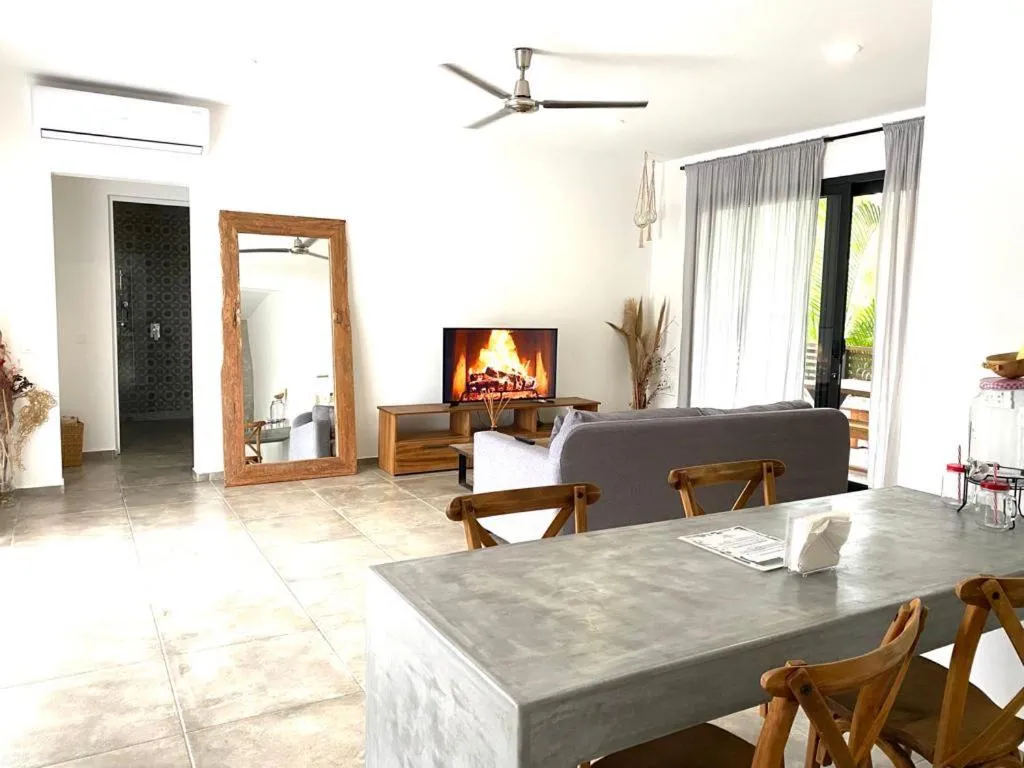 Living room in Panacea Condo Tulum