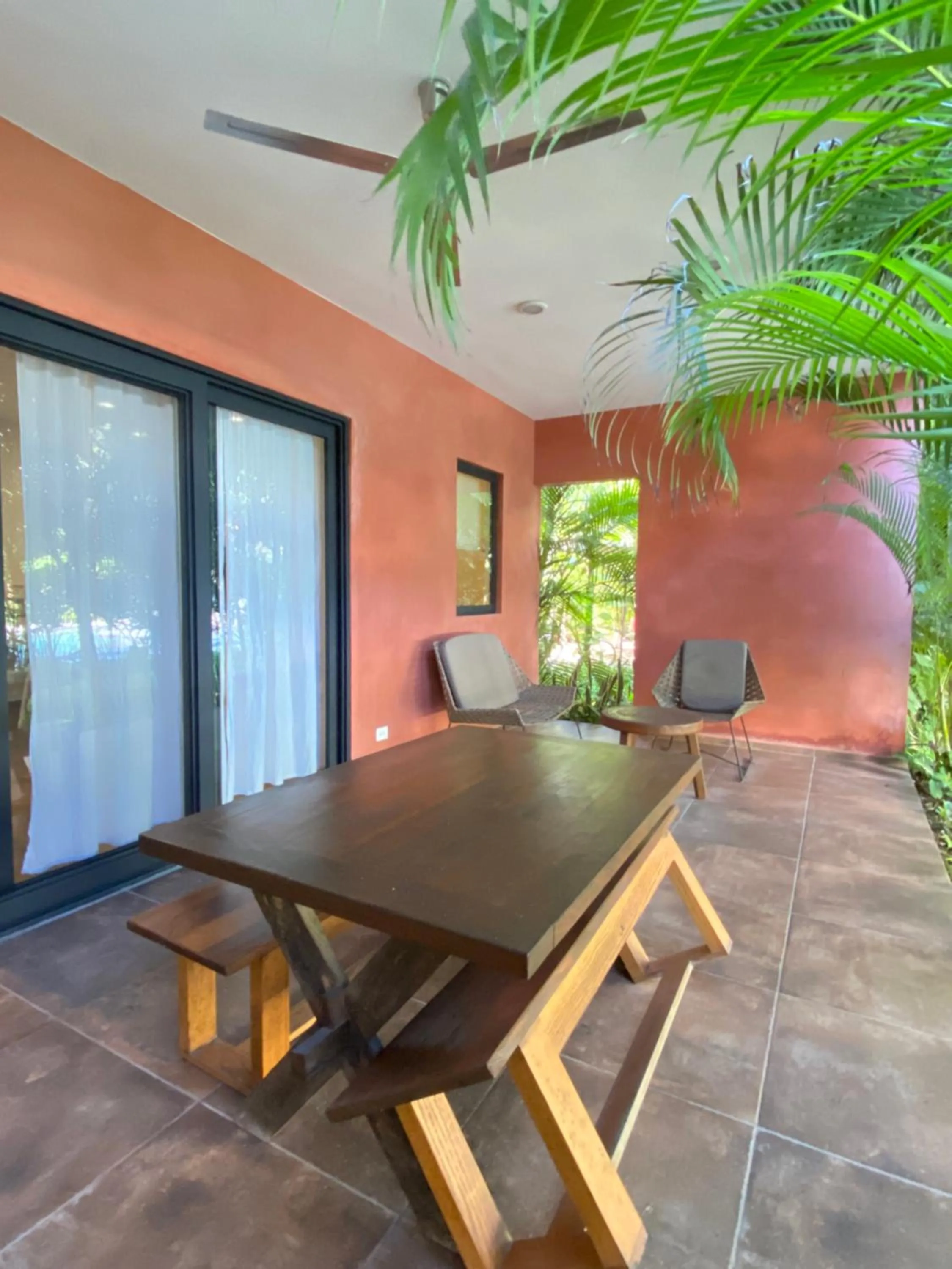 Seating area in Panacea Condo Tulum